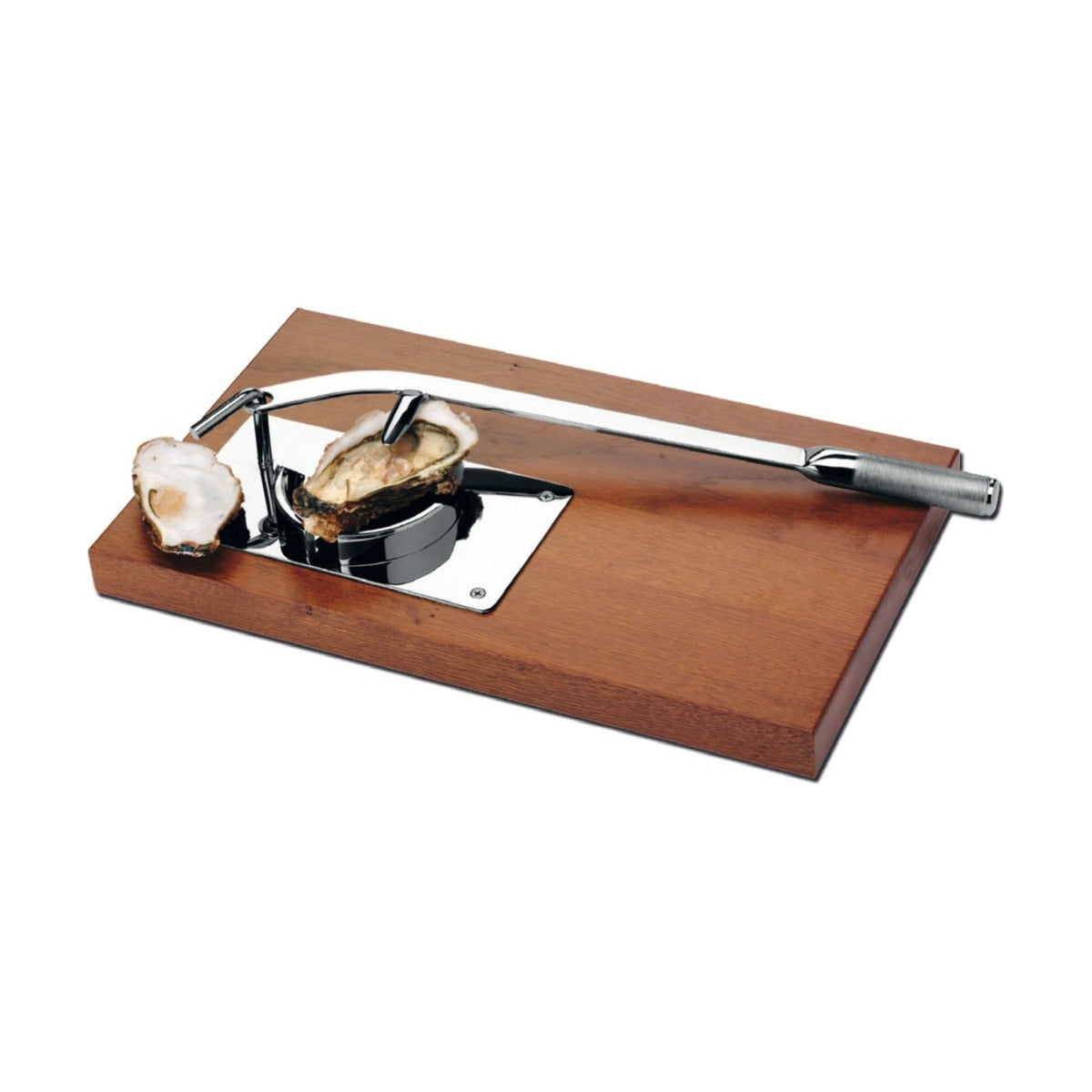 Sanelli Ambrogio Table Oyster Opener A1057000, Wooden Base, product photo