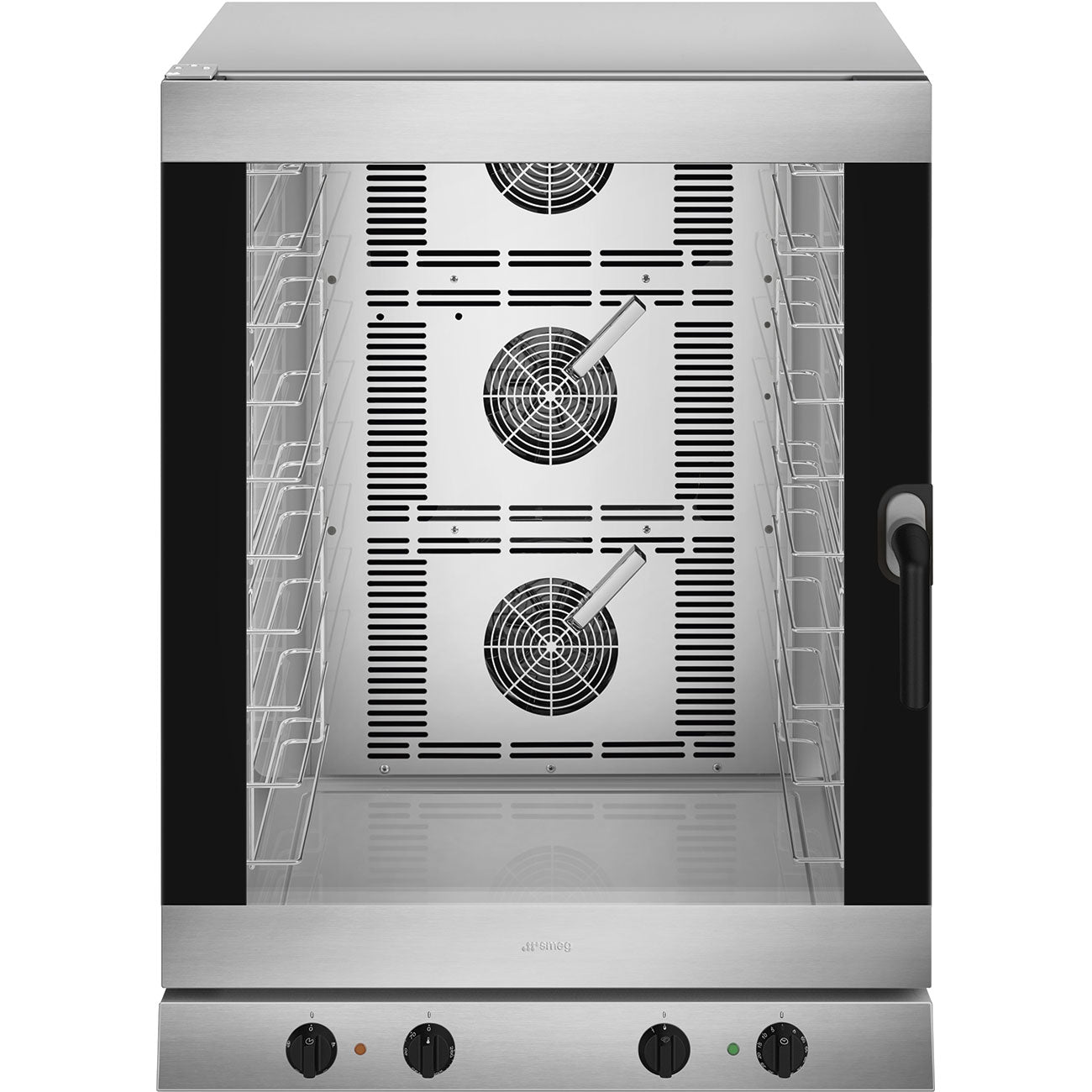 Smeg ALFA1035H-2 convection oven, front view with door open