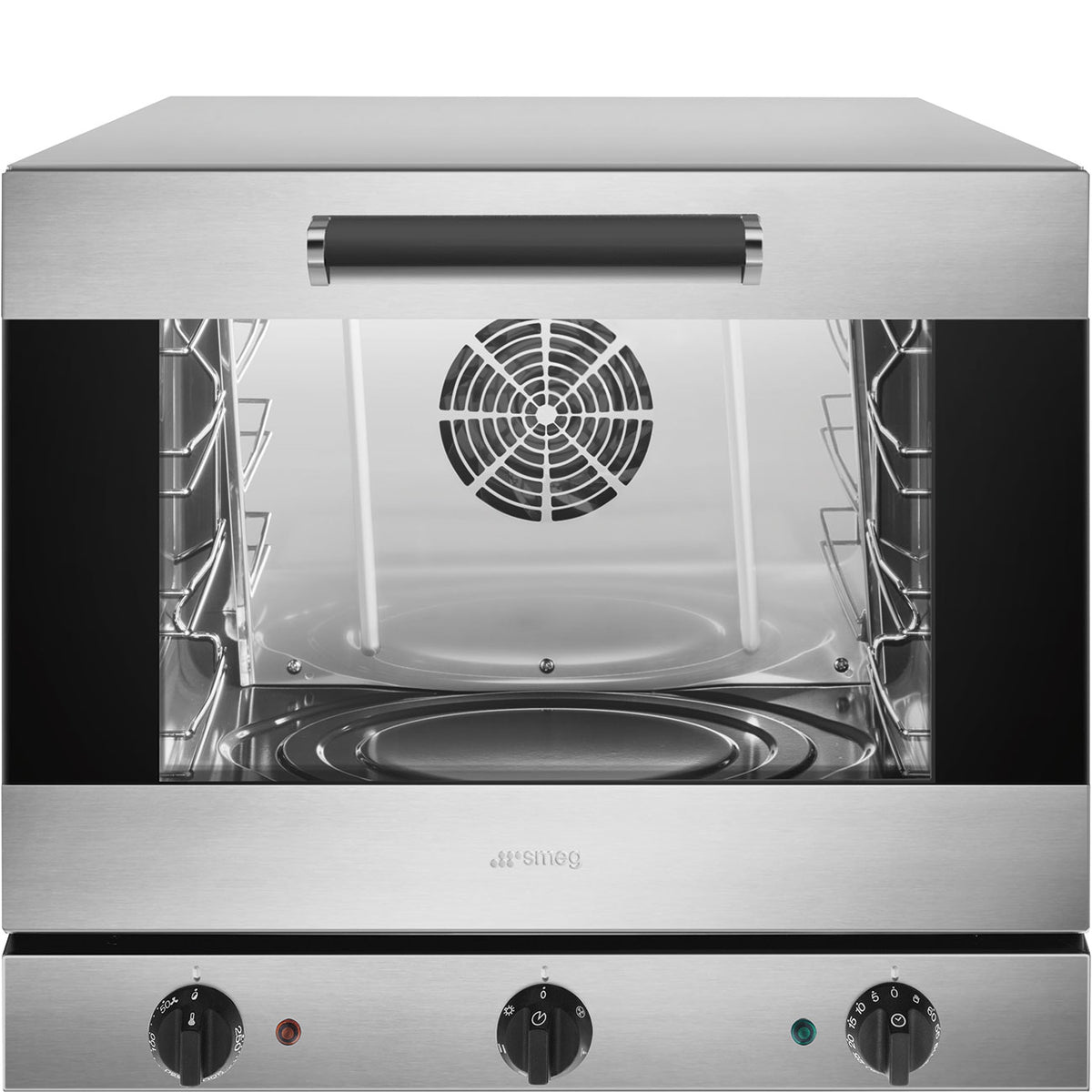 Smeg ALFA43XMFDS multifunction oven, front view with door open
