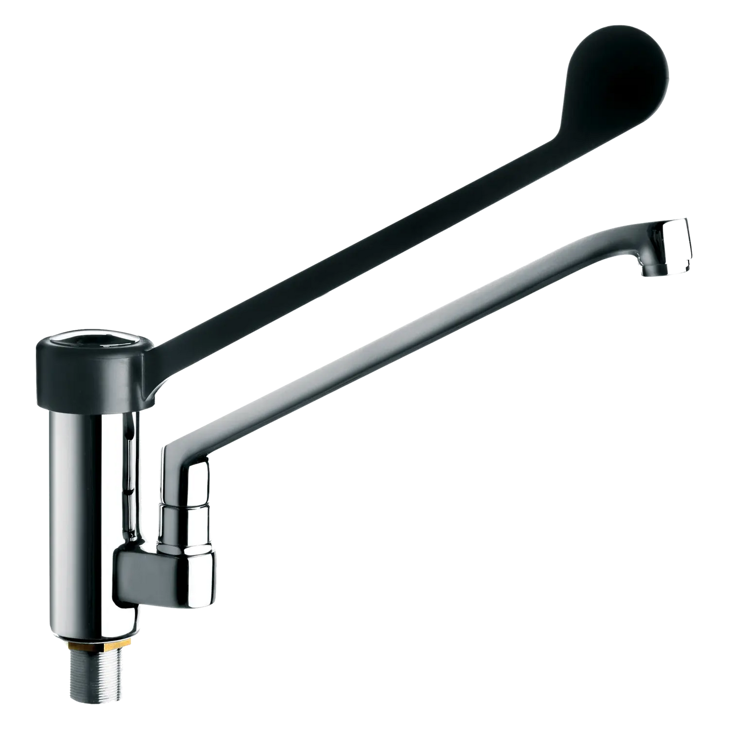 One hole sink mixer tap, black clinical lever | REDFOX - BLP