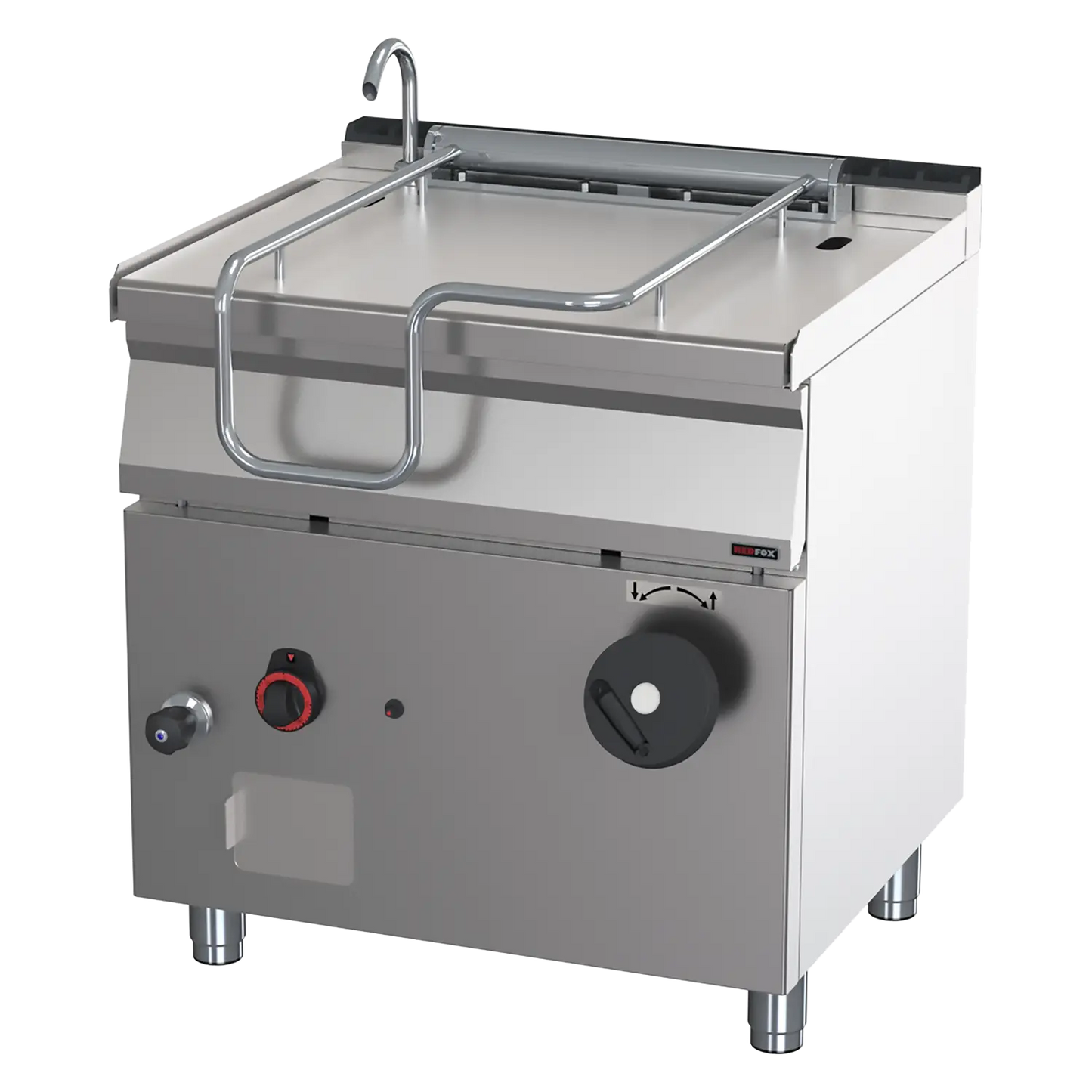 Tilting bratt pan manual gas 50 l stainless steel bottom | REDFOX - BR 70/80 G/N
