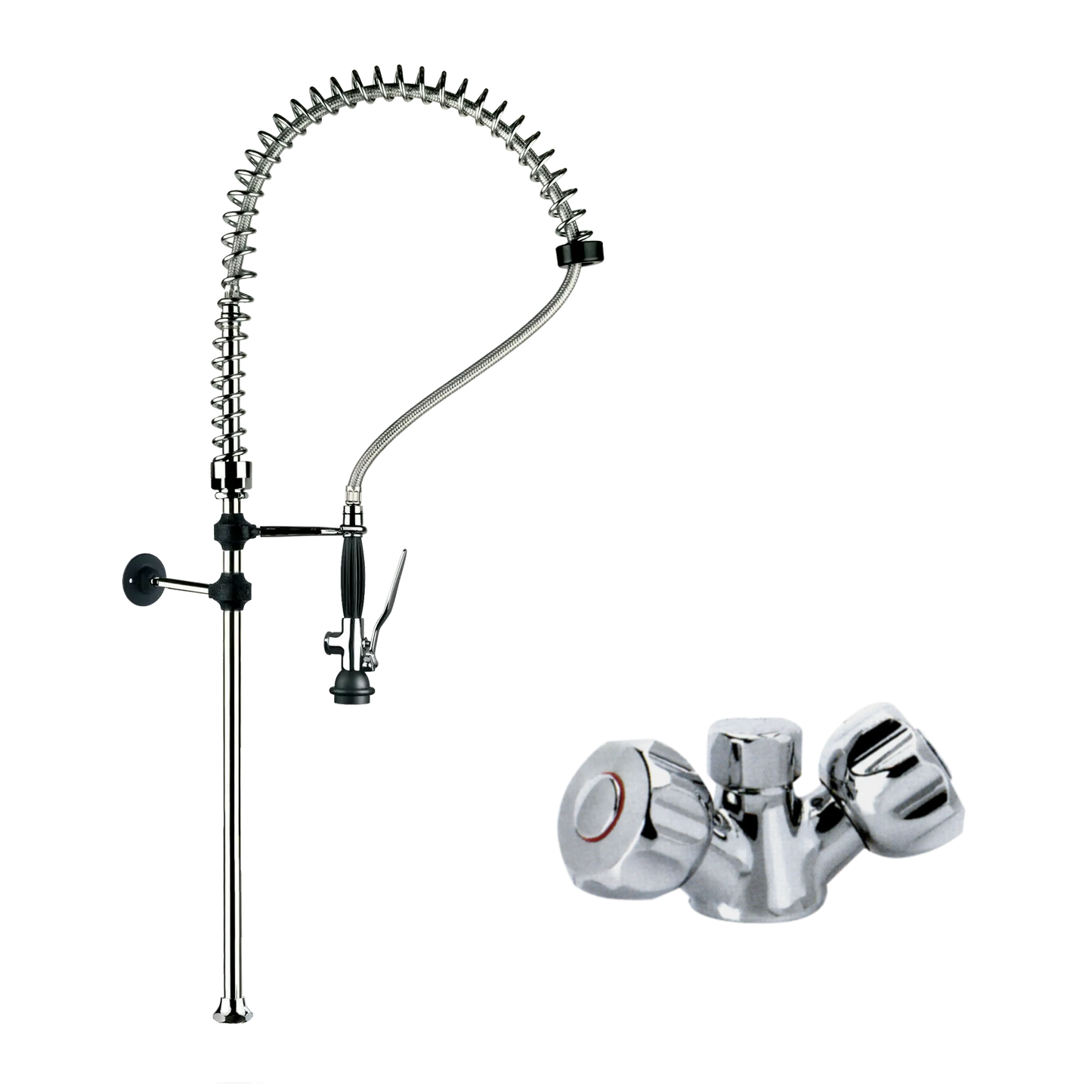 One hole sink tap with shower and non return valve | REDFOX - DOC 1+