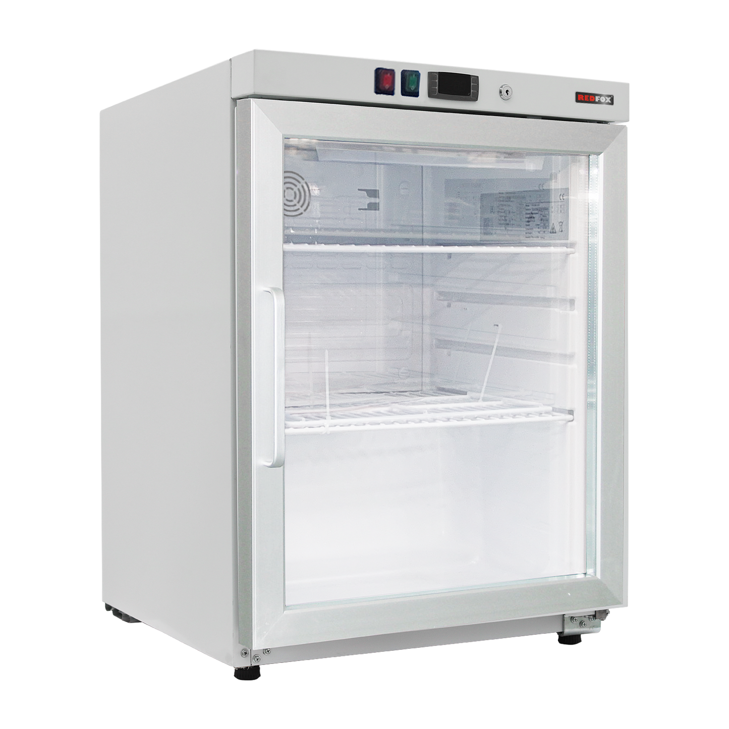 Cooling cabinet 130 l, glass door, white | REDFOX - DRR 200/G