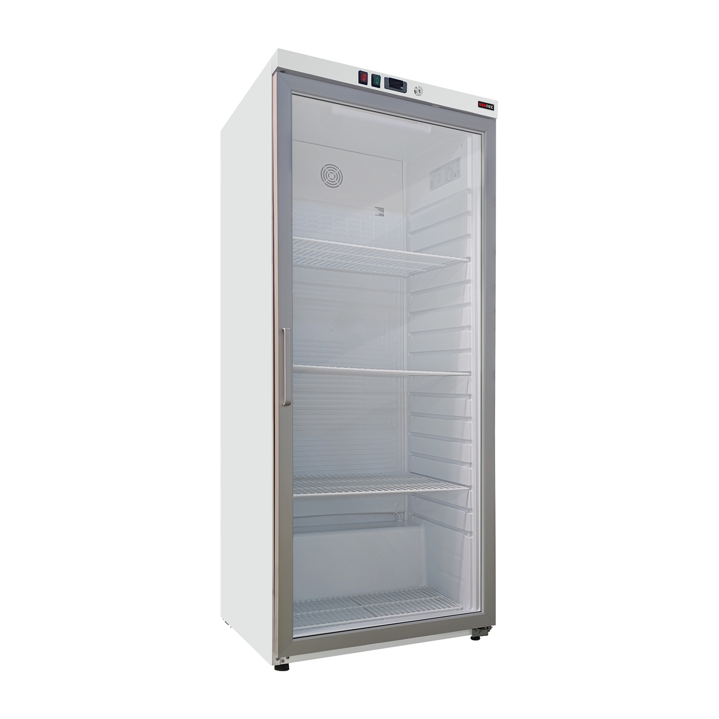 Cooling cabinet 350 l, glass door, white | REDFOX - DRR 400/G