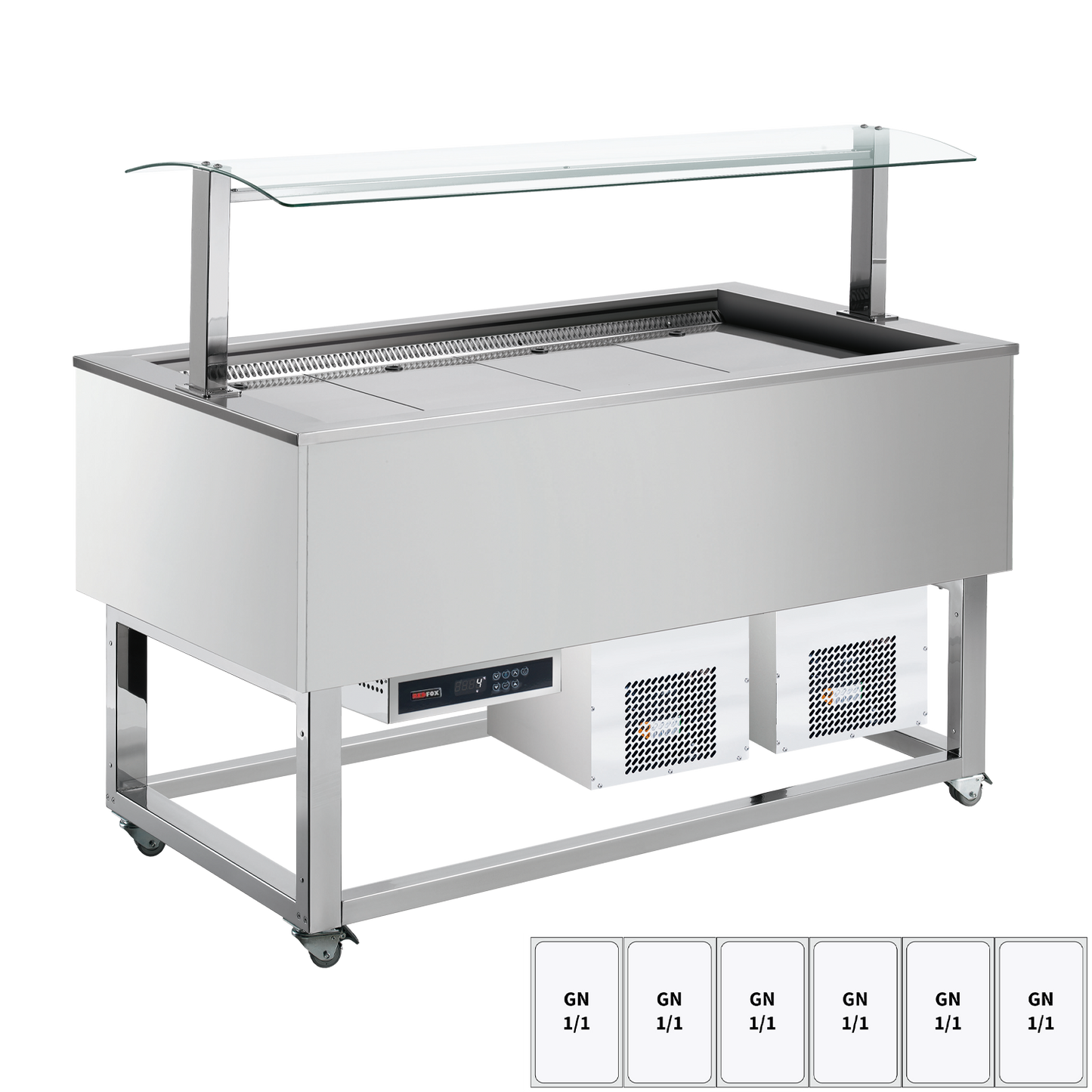 Food display island chilled GN 6-1/1 RAL | REDFOX - ES BLUE+ 6R