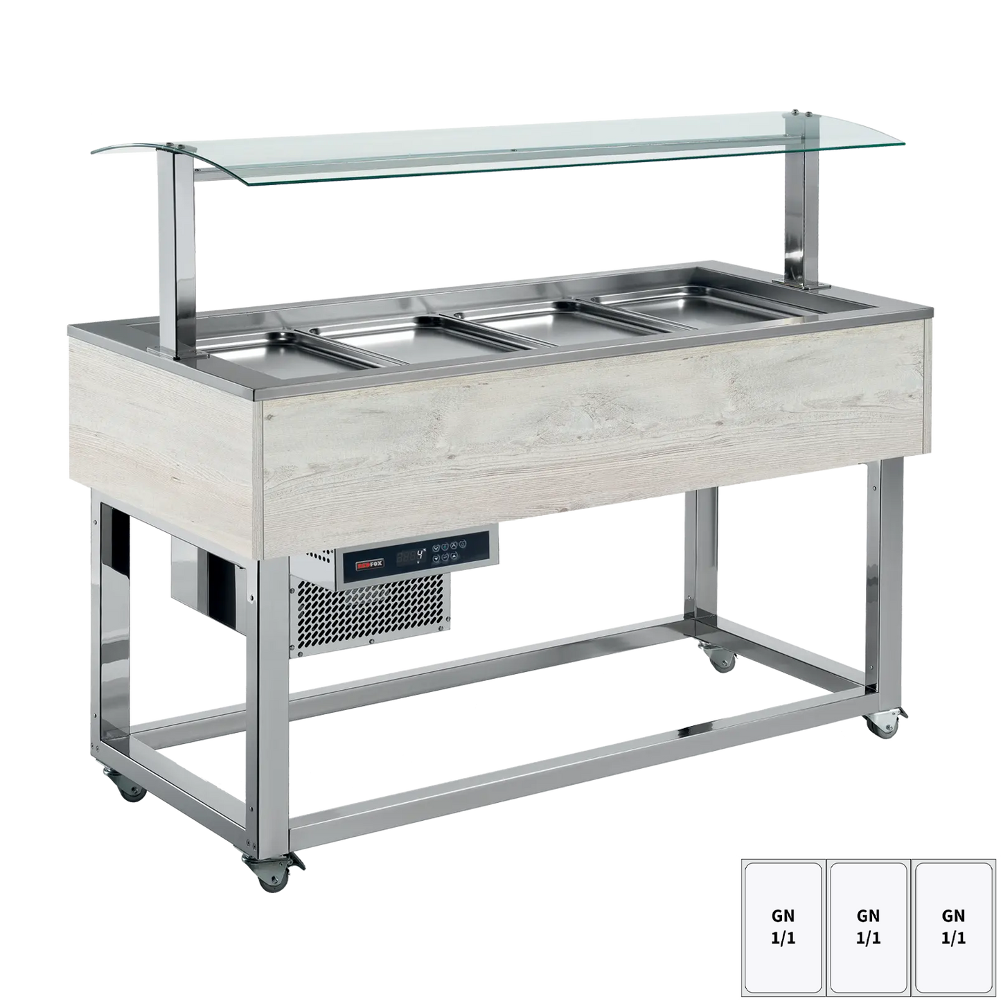 Food display island chilled GN 3-1/1 Hemlock | REDFOX - ES GREEN+ 3H