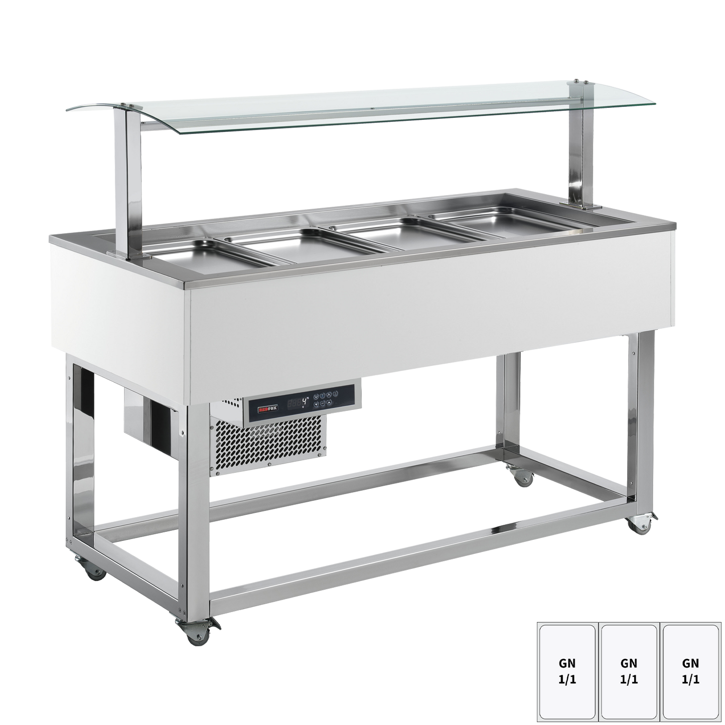 Food display island chilled GN 3-1/1 RAL | REDFOX - ES GREEN+ 3R