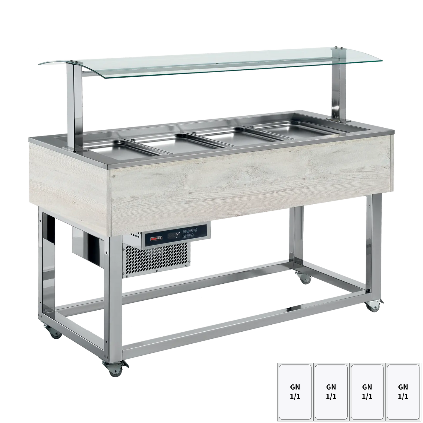 Food display island chilled GN 4-1/1 Hemlock | REDFOX - ES GREEN+ 4H