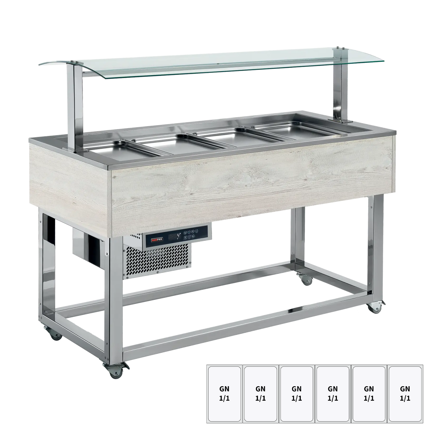 Food display island chilled GN 6-1/1 Hemlock | REDFOX - ES GREEN+ 6H