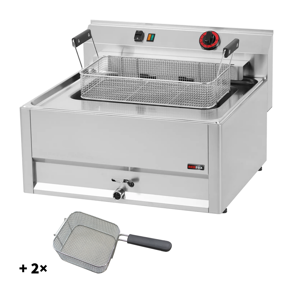 REDFOX Electric Fryer FE 66/3 ELT, 16 L, 3 Baskets, Tabletop, product photo