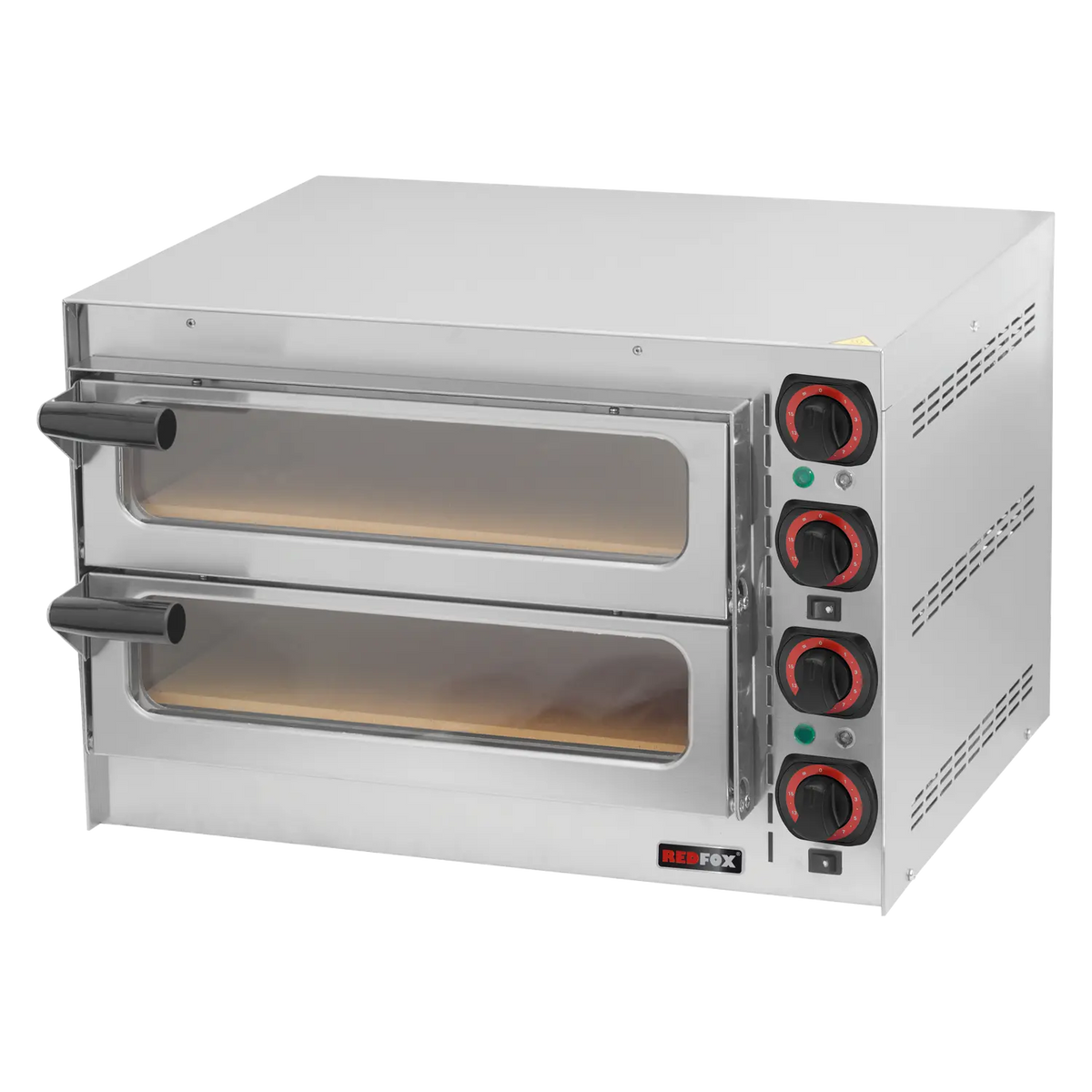 REDFOX Pizza Oven FP 67 R, 2 Chambers, 2 x 35 cm, Interior Light, product photo