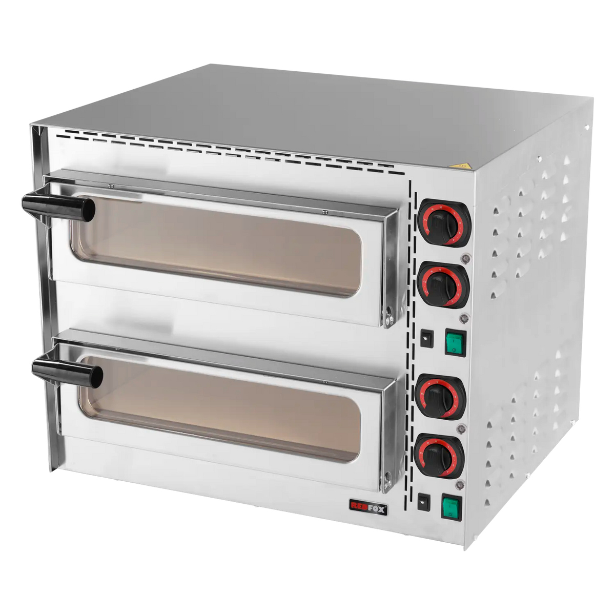 REDFOX Pizza Oven FP 68 R, 2 Chambers, 2 x 35 cm, Top/Bottom Heat, product photo