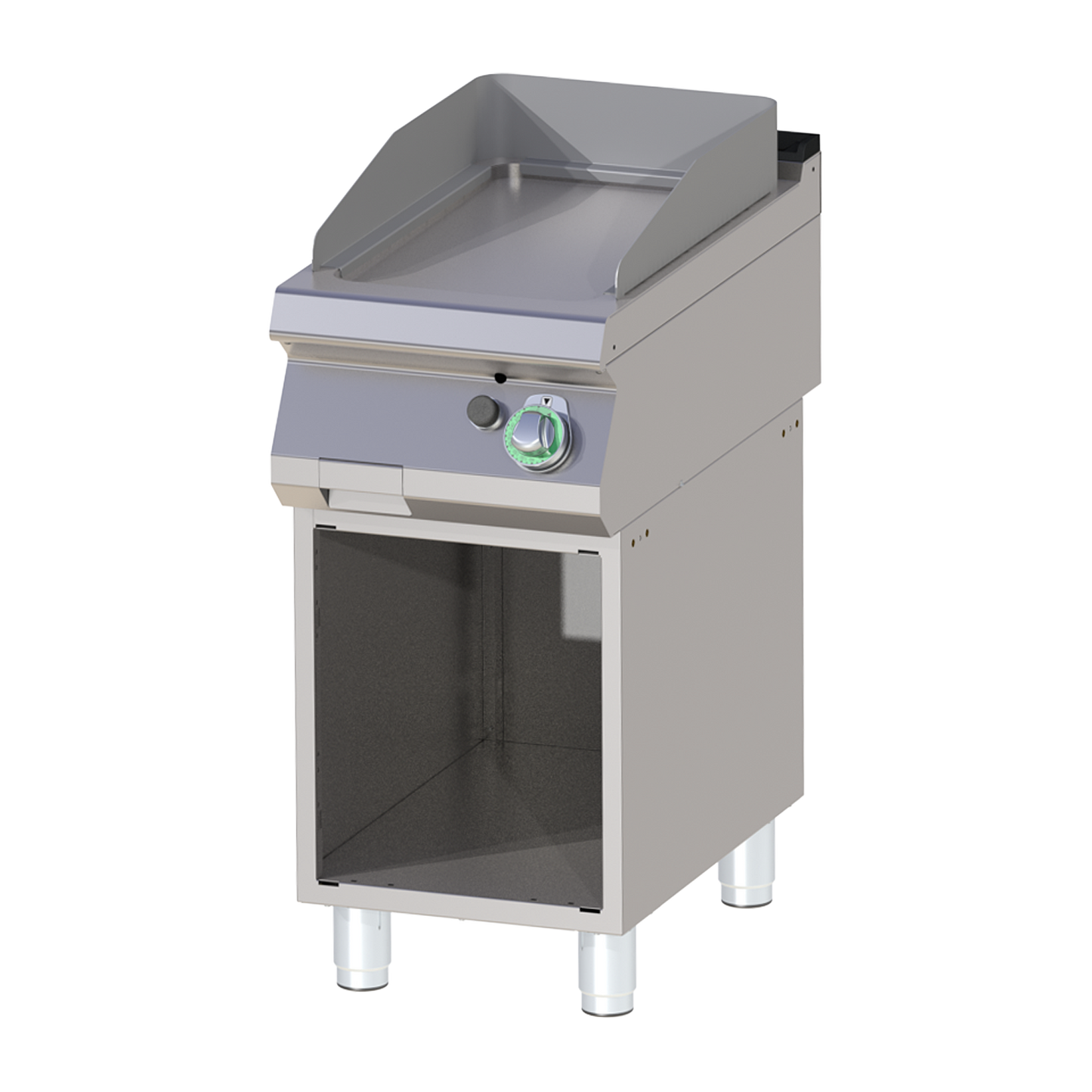 Fry-top griddle plate smooth on open cabinet | RM - FTH 740 G