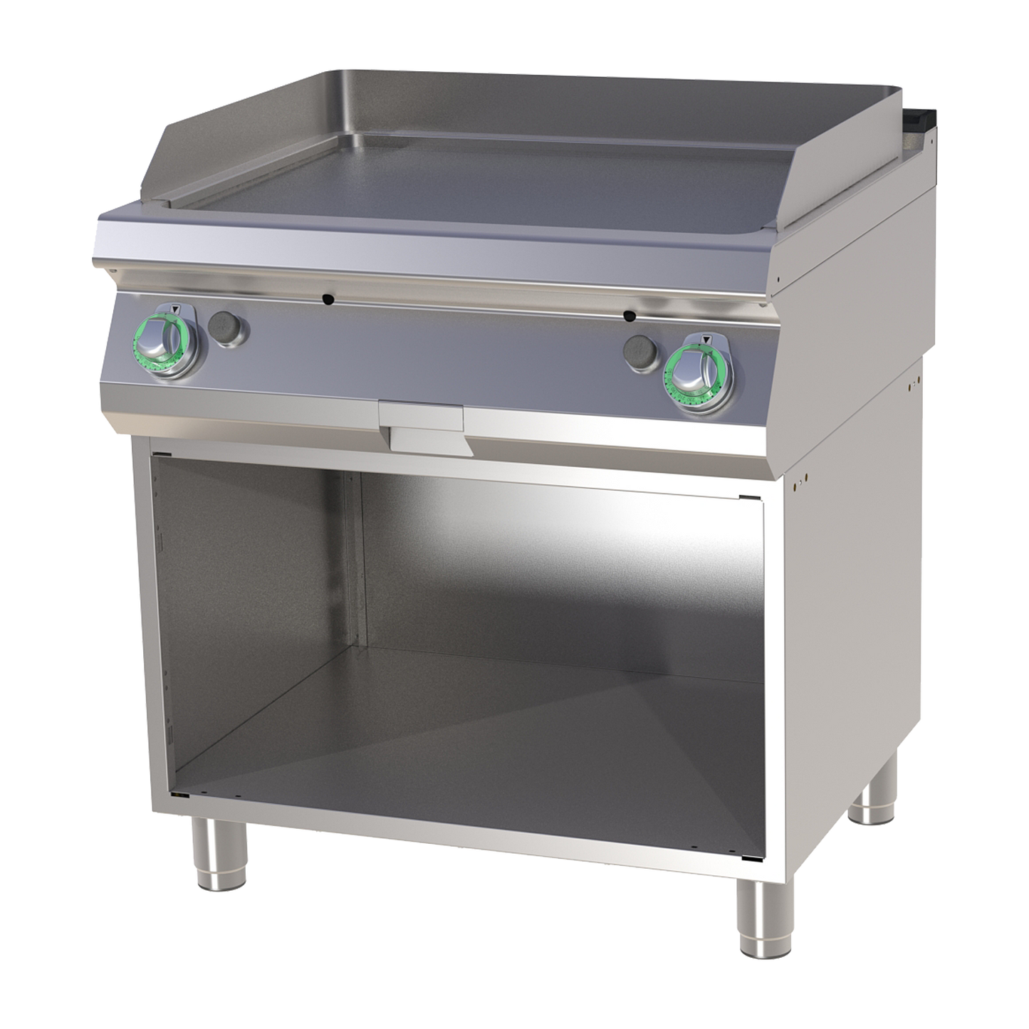 Fry-top griddle plate smooth on open cabinet | RM - FTH 780 G