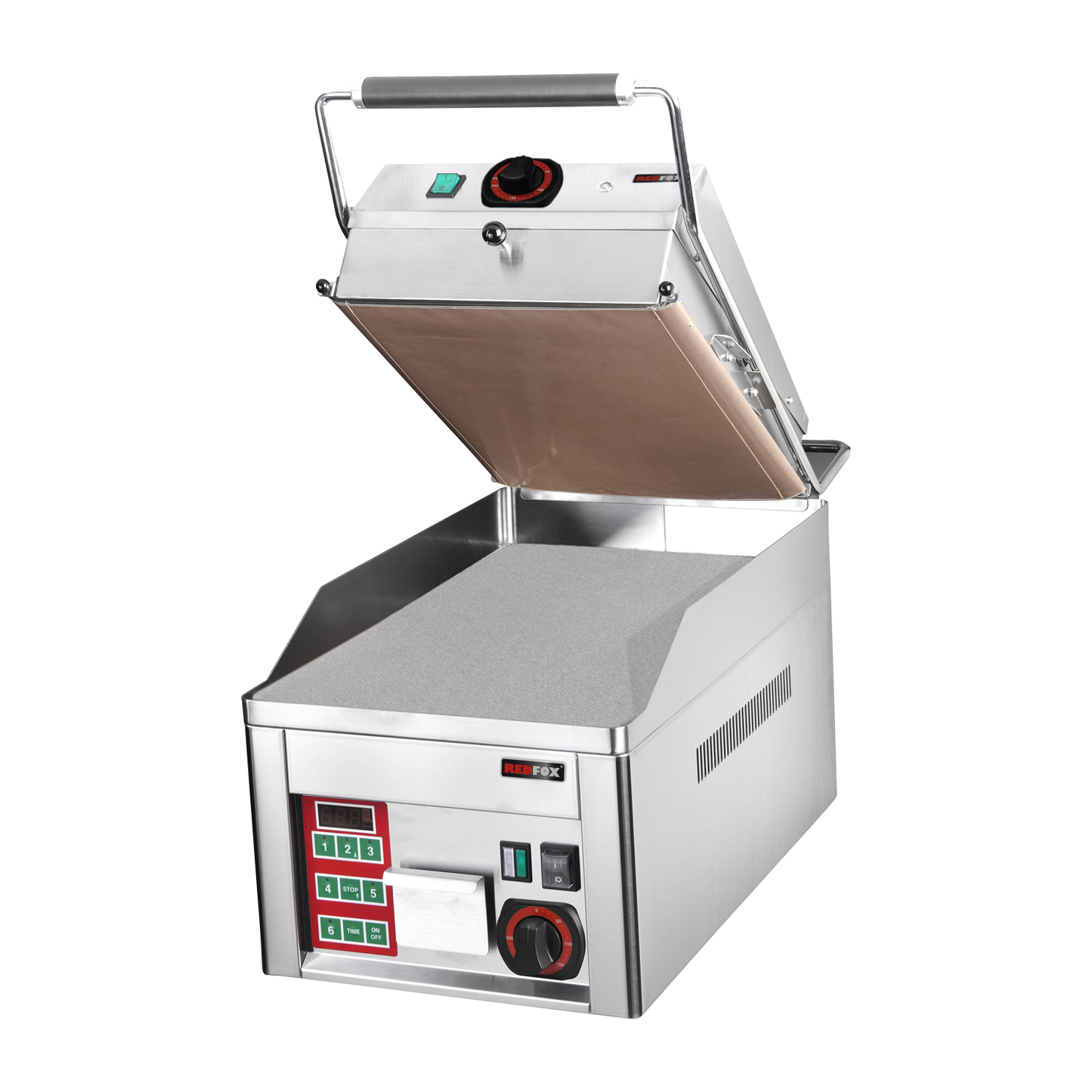 Grilling board electric smooth durable chrome with contact plate | REDFOX - FTHC 30 ED + KD 30 T