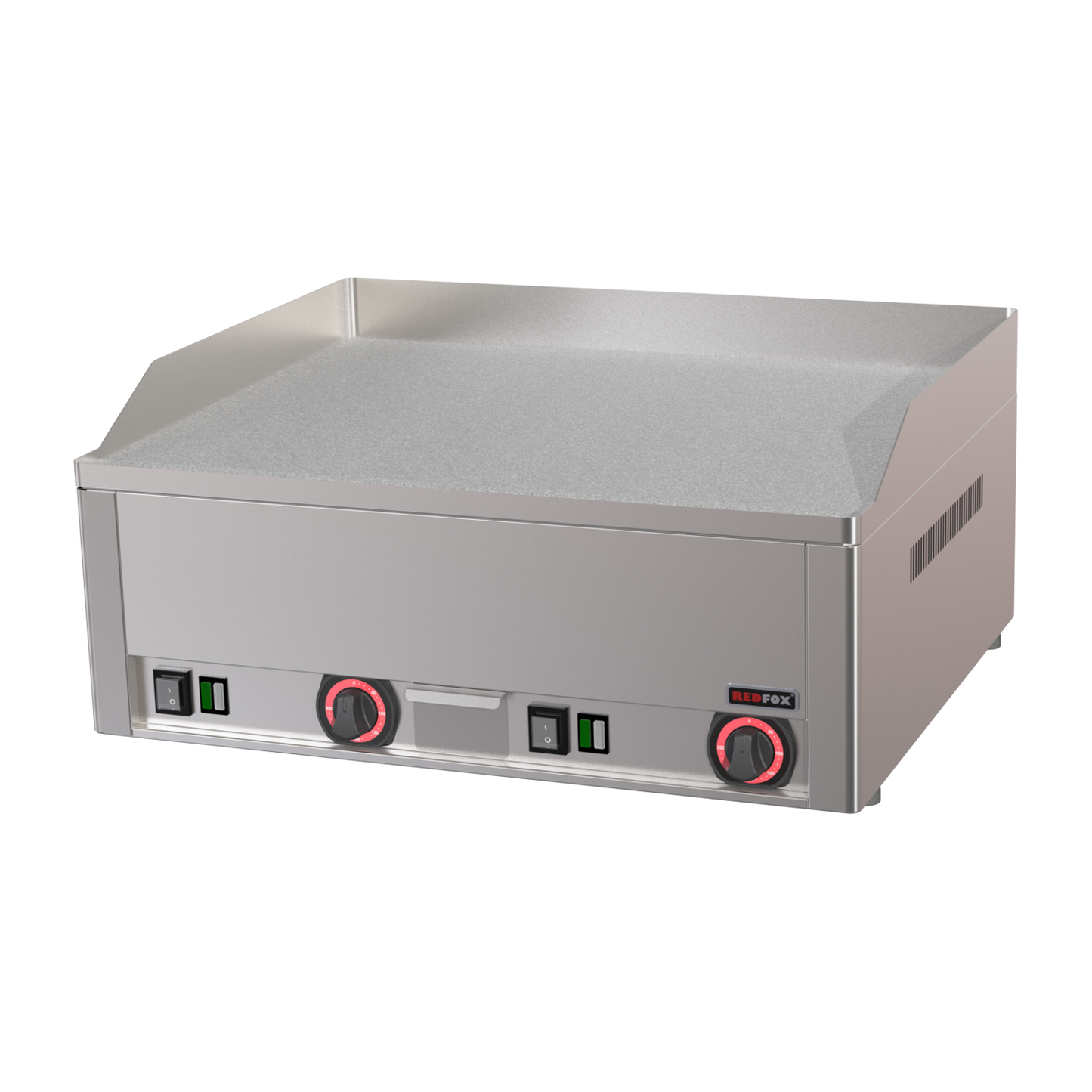 Fry Top Griddle 65x48 electric durable chrome smooth table 400 V | REDFOX - FTHC 60 E