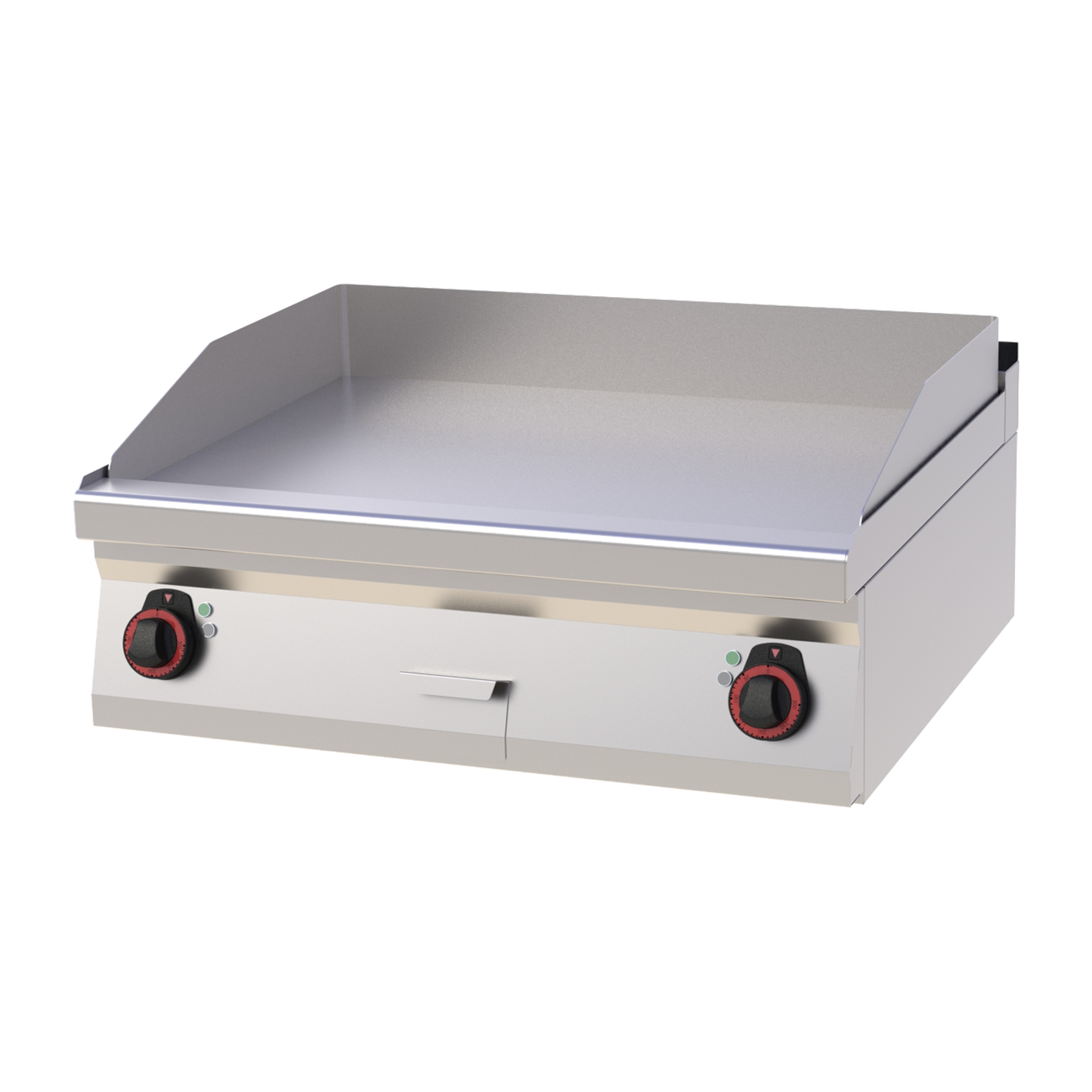 Fry-top griddle plate 80x51 electric chromed smooth without cabinet 400 V | REDFOX - FTHC 70/08 E