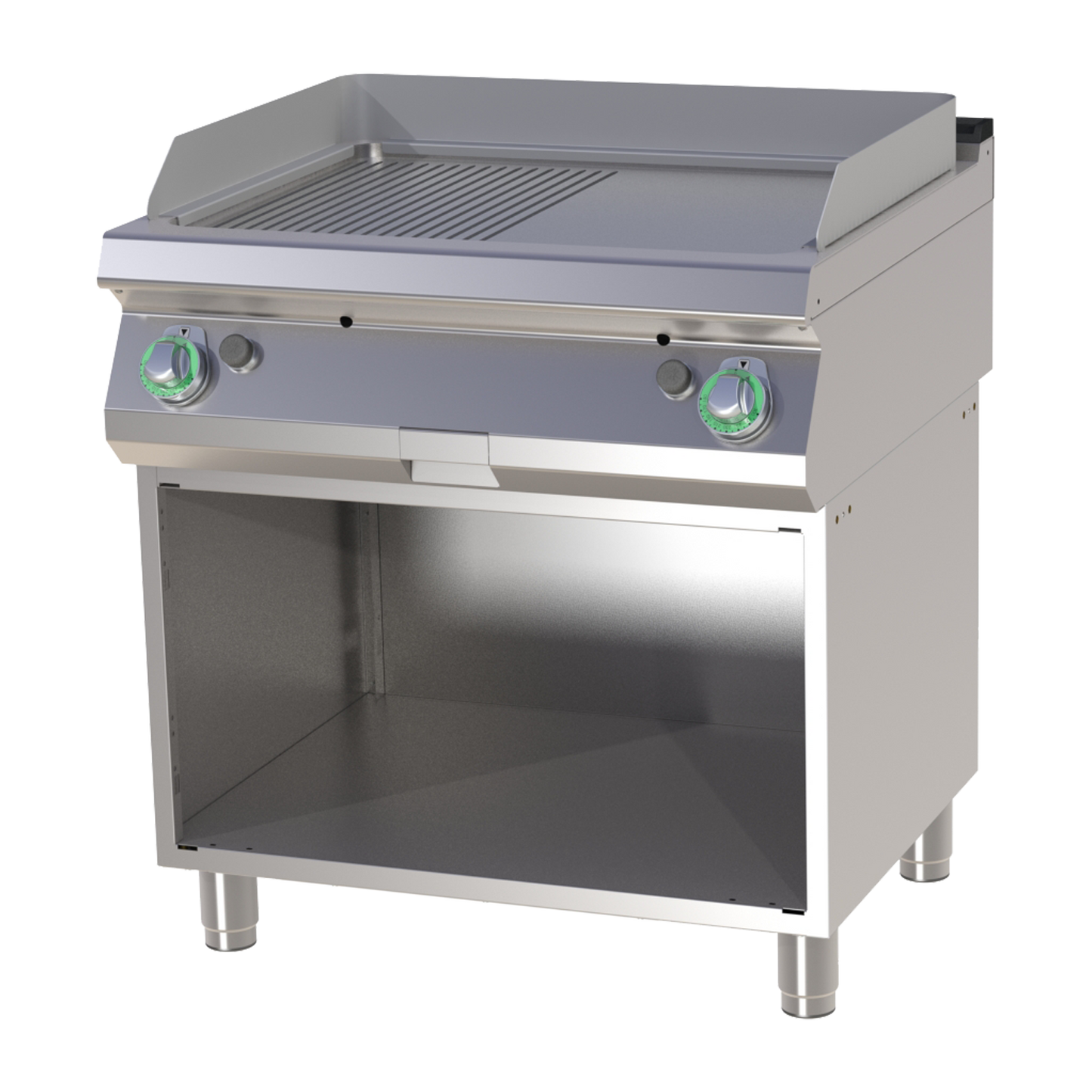 Fry-top griddle plate combined on open cabinet | RM - FTHR 780 G