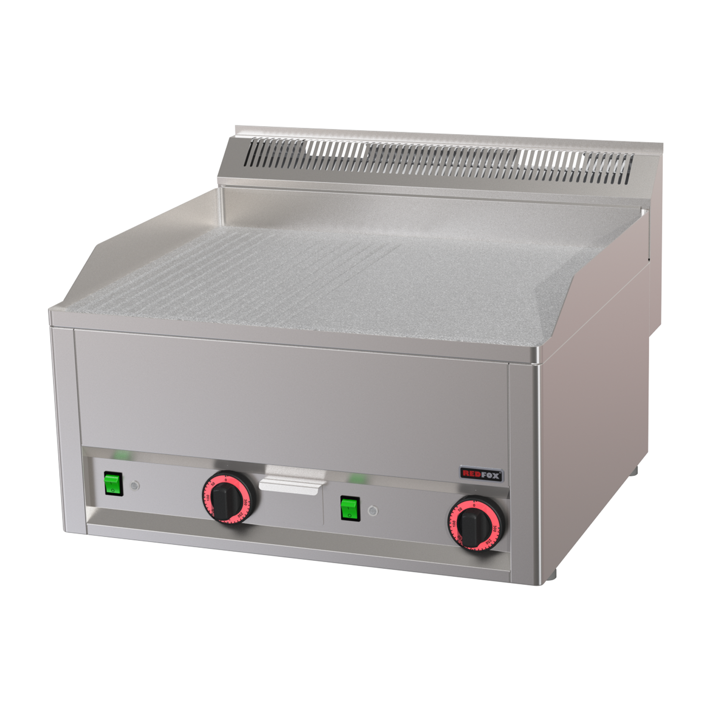 Fry Top Griddle 65x48 electric durable chrome combined without cabinet 400 v | REDFOX - FTHRC 60 EL