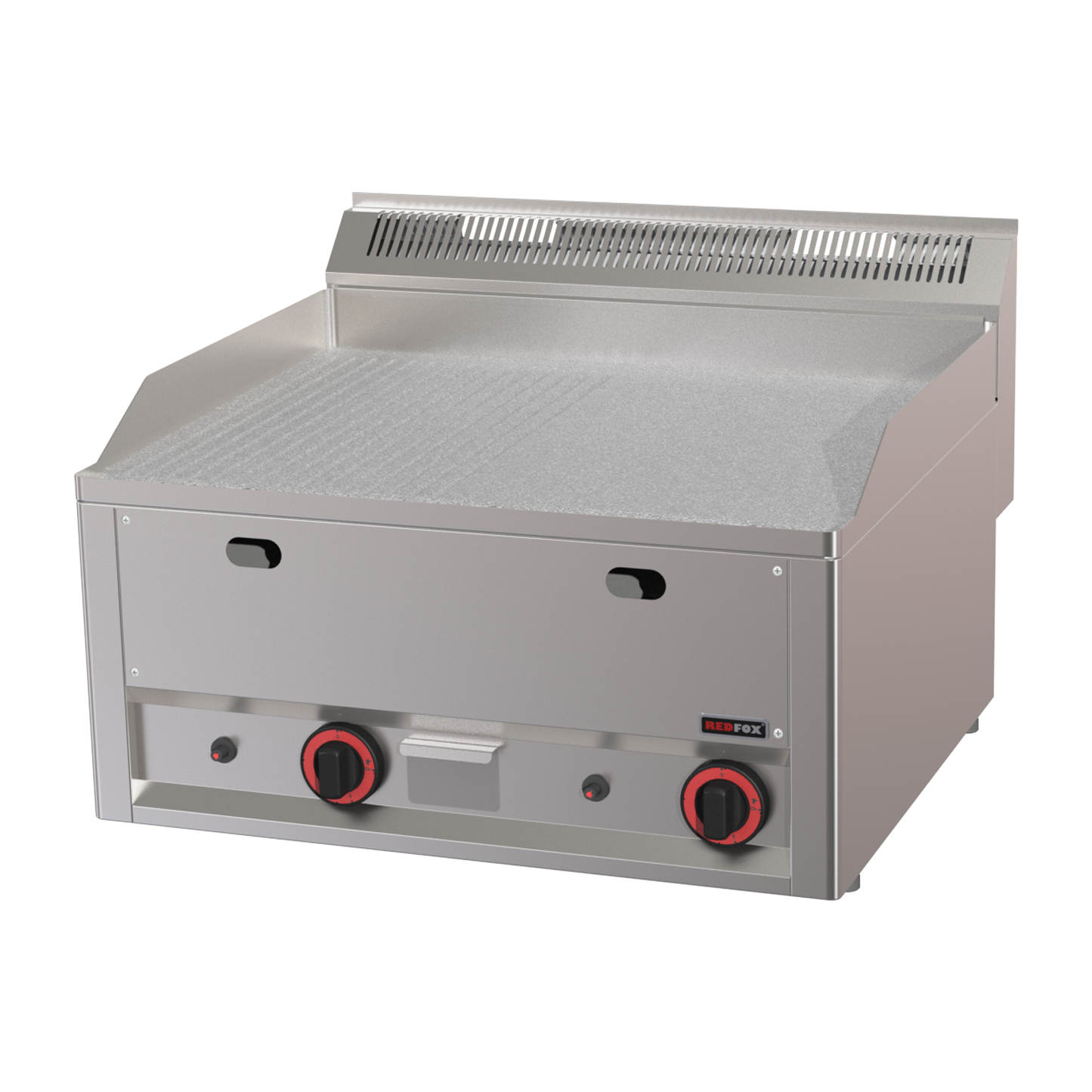 Fry Top Griddle 65x48 gas durable chrome combined without cabinet | REDFOX - FTHRC 60 GL