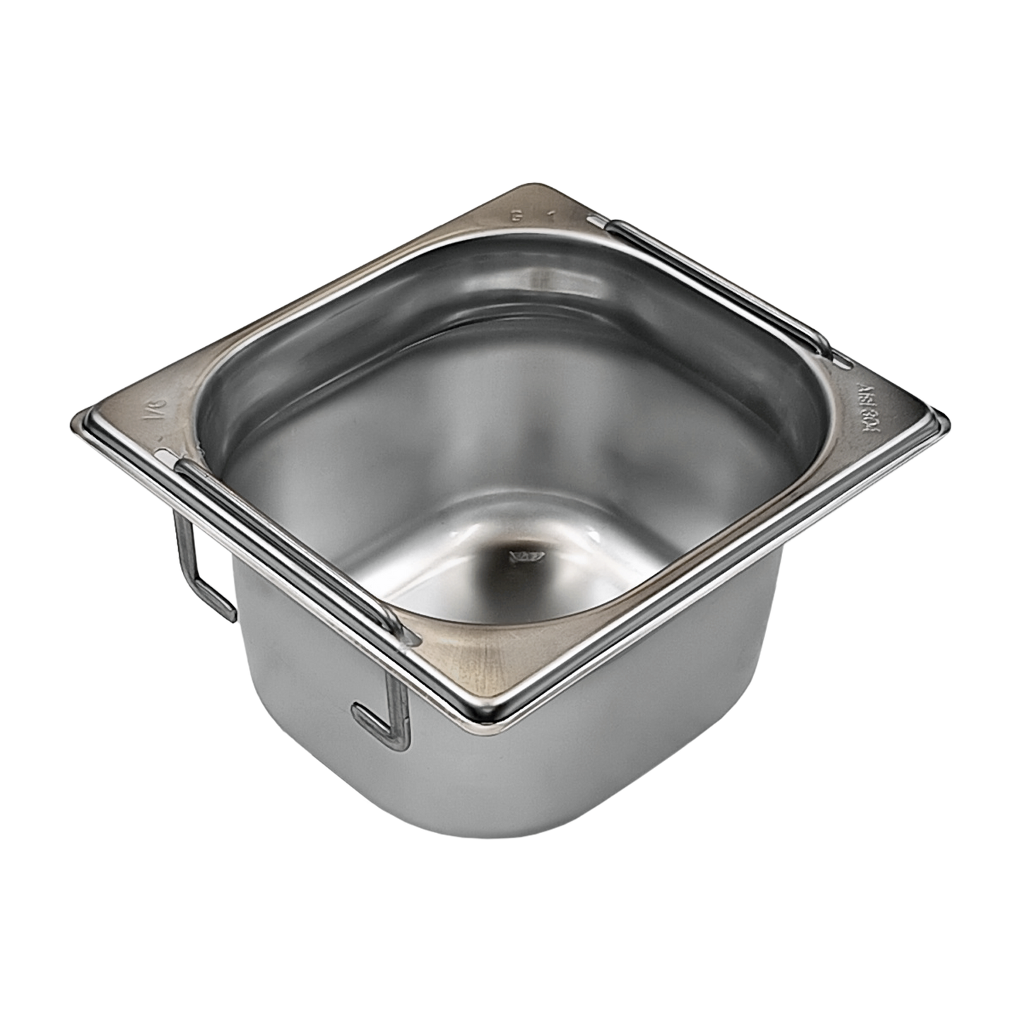 GN container GN 1/6 - 100 handles stainless steel | REDFOX - GN 1/6-100 U