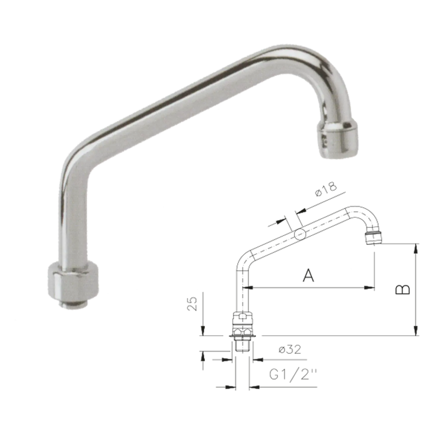 Spout for tap | REDFOX - KOB