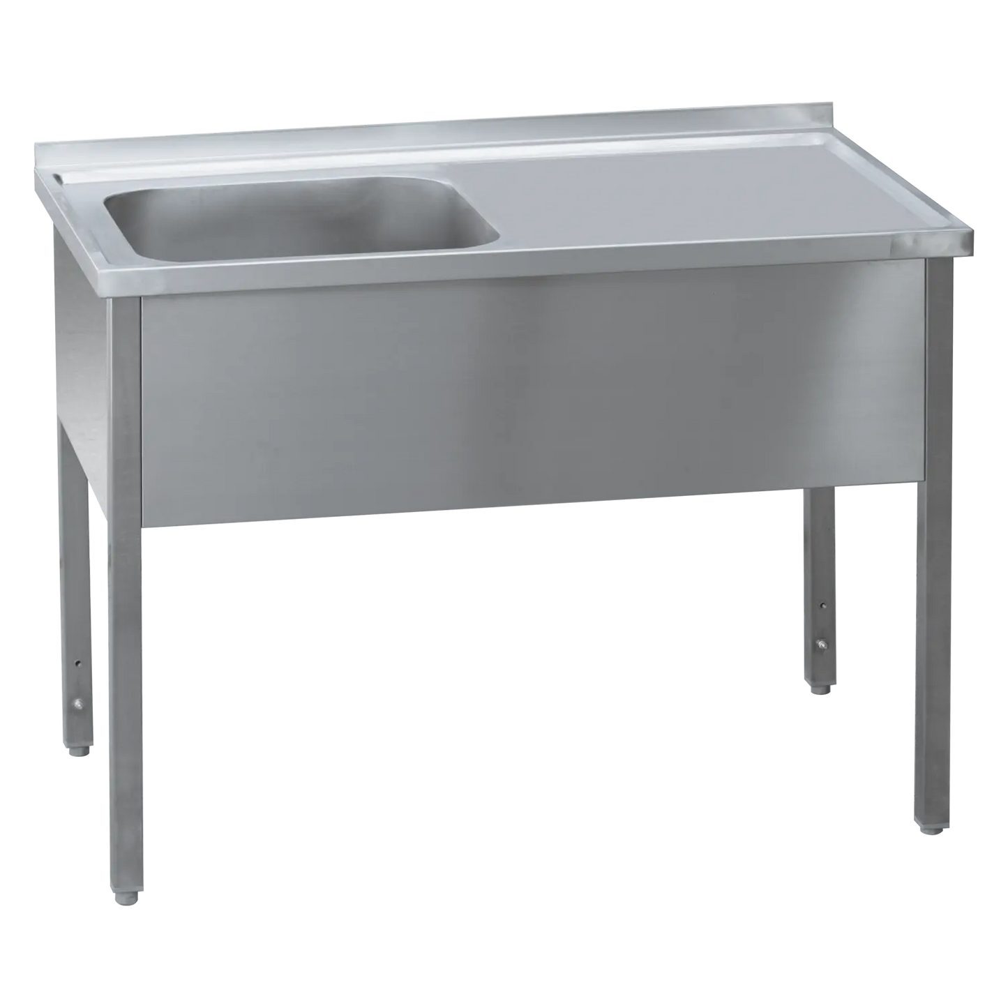Washing table 120x70x90 - 1x sink 50x40x30 drain area right | REDFOX - MSJOP 7012