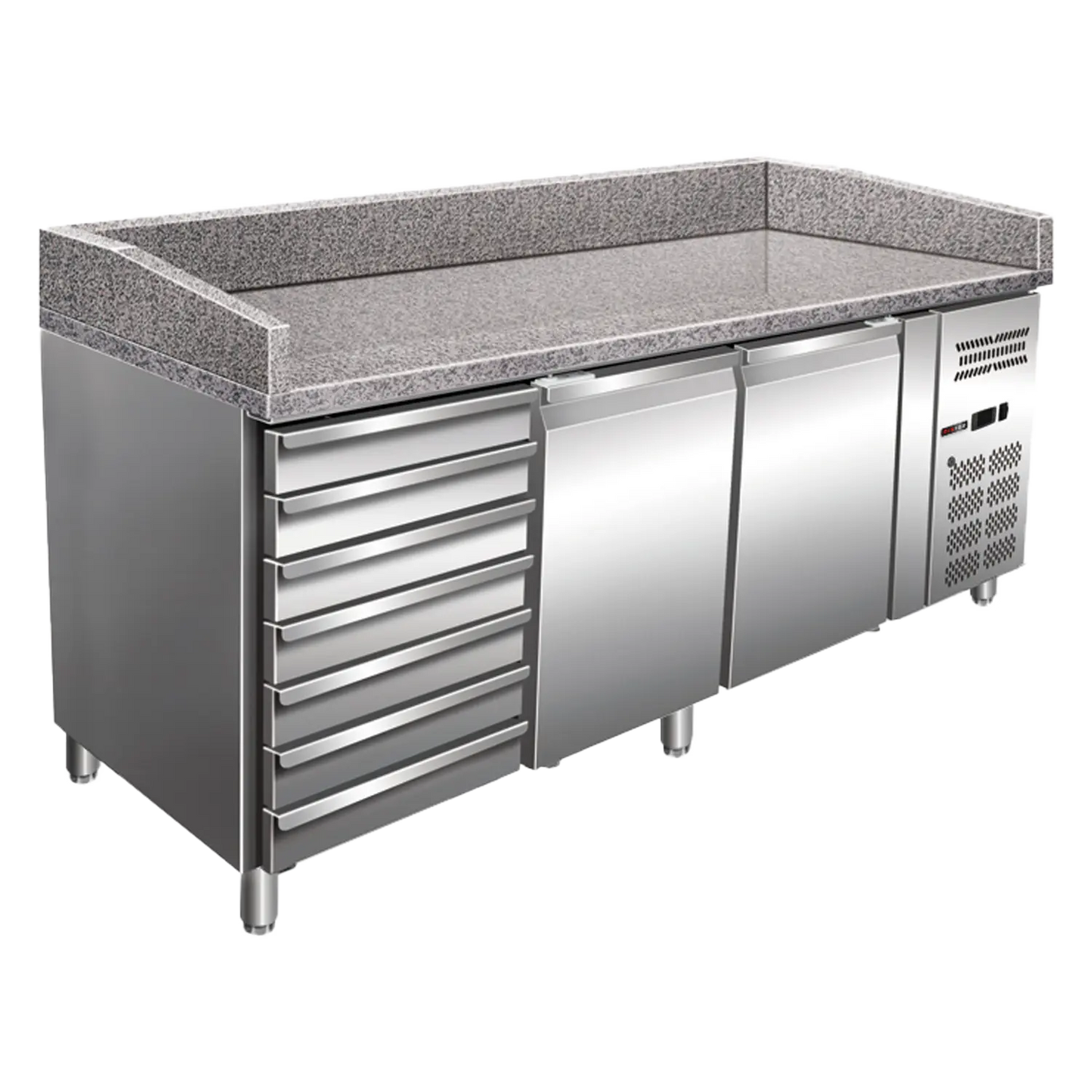 Cooling counter pizza 2D + 7x neutral drawer | REDFOX - MTP 2D7ZN