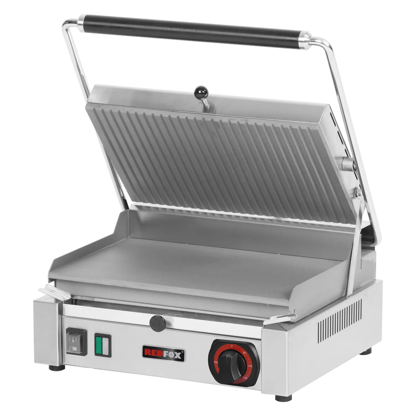 Panini grill smooth electric with grooved top plate 37x24 230 V | REDFOX - PM 2015 L