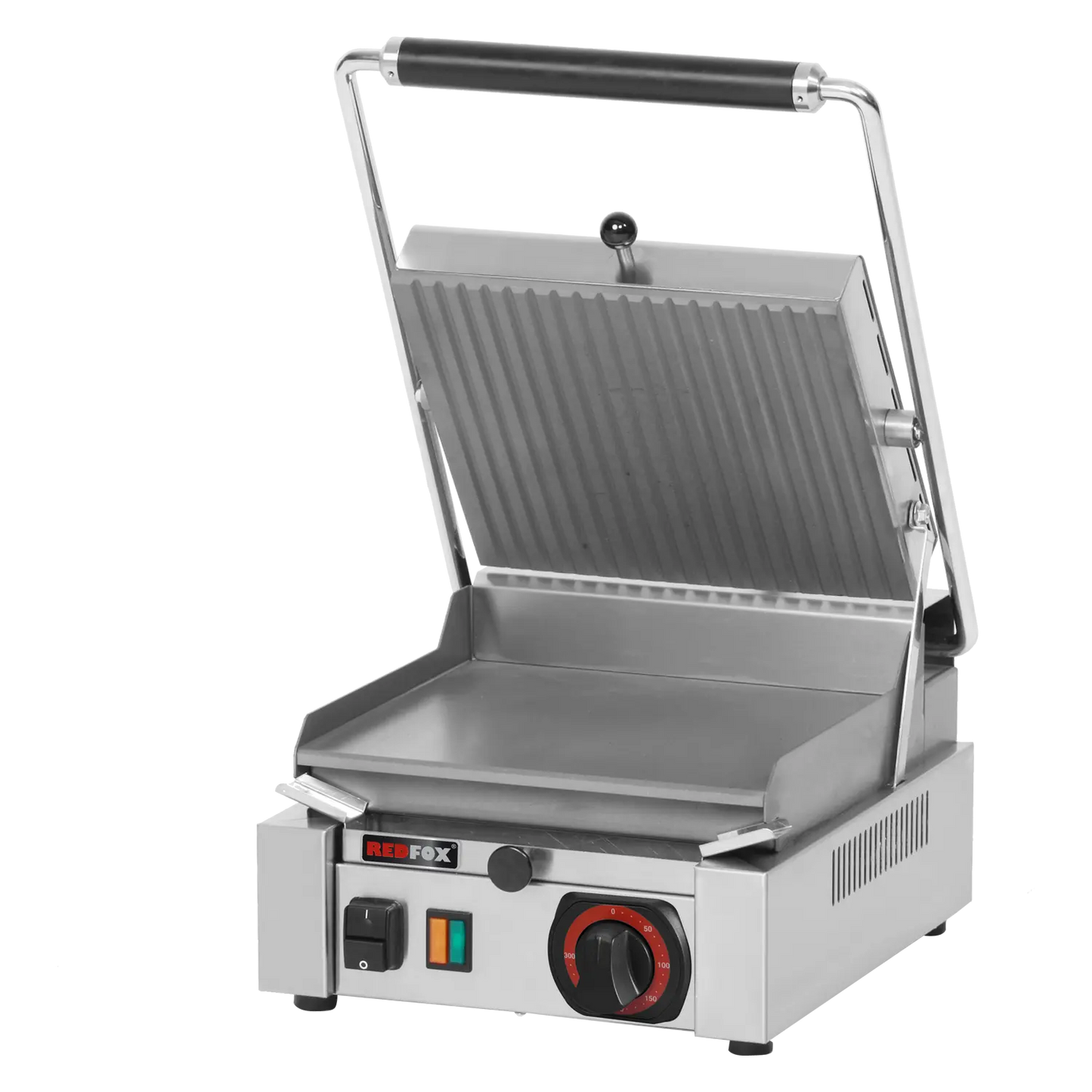 Panini grill smooth electric grooved upper plate 26x24 230 V | REDFOX - PS 2010 L