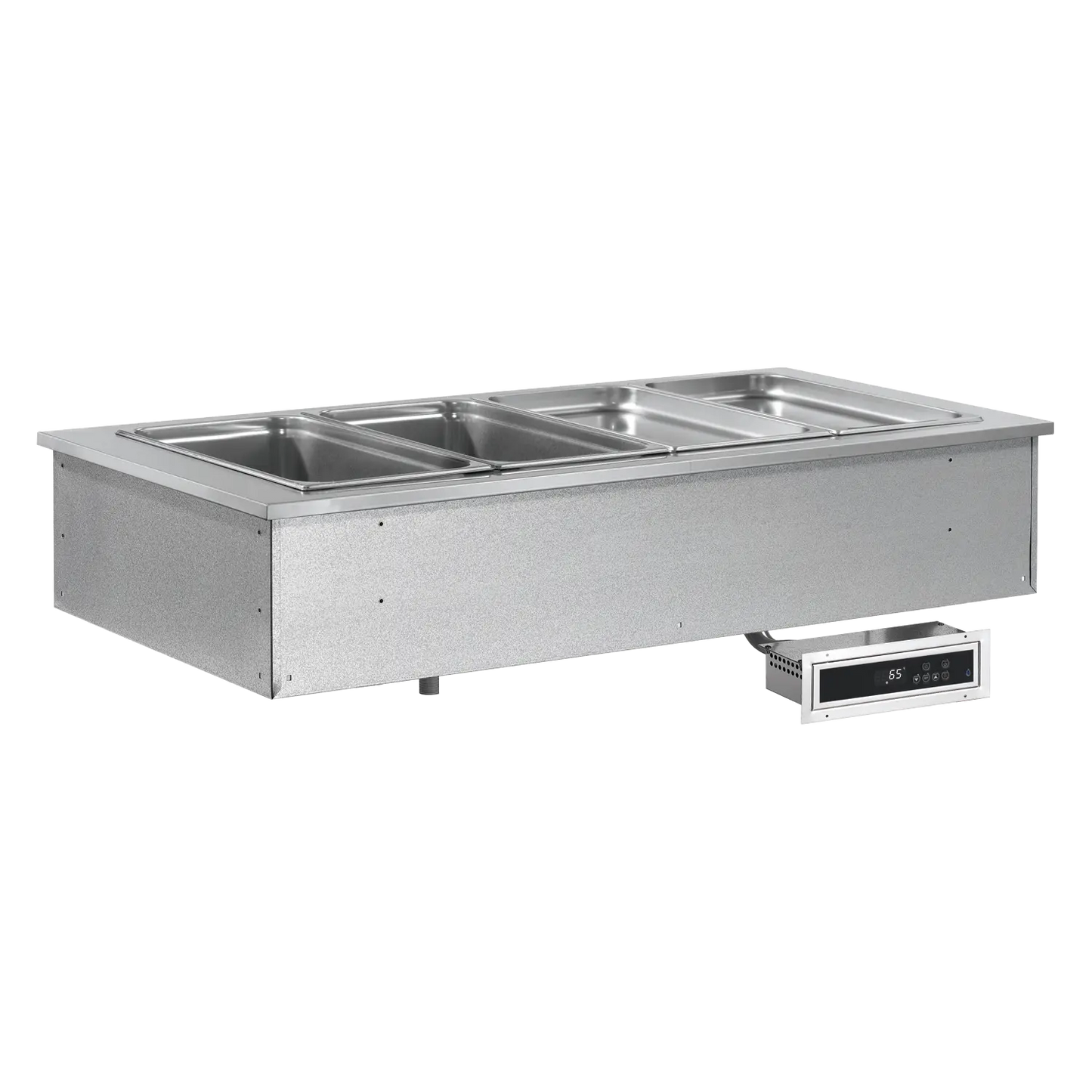 Display unit heated, bain marie tub GN 6-1/1 drop-in | RM - SL RED+ 6