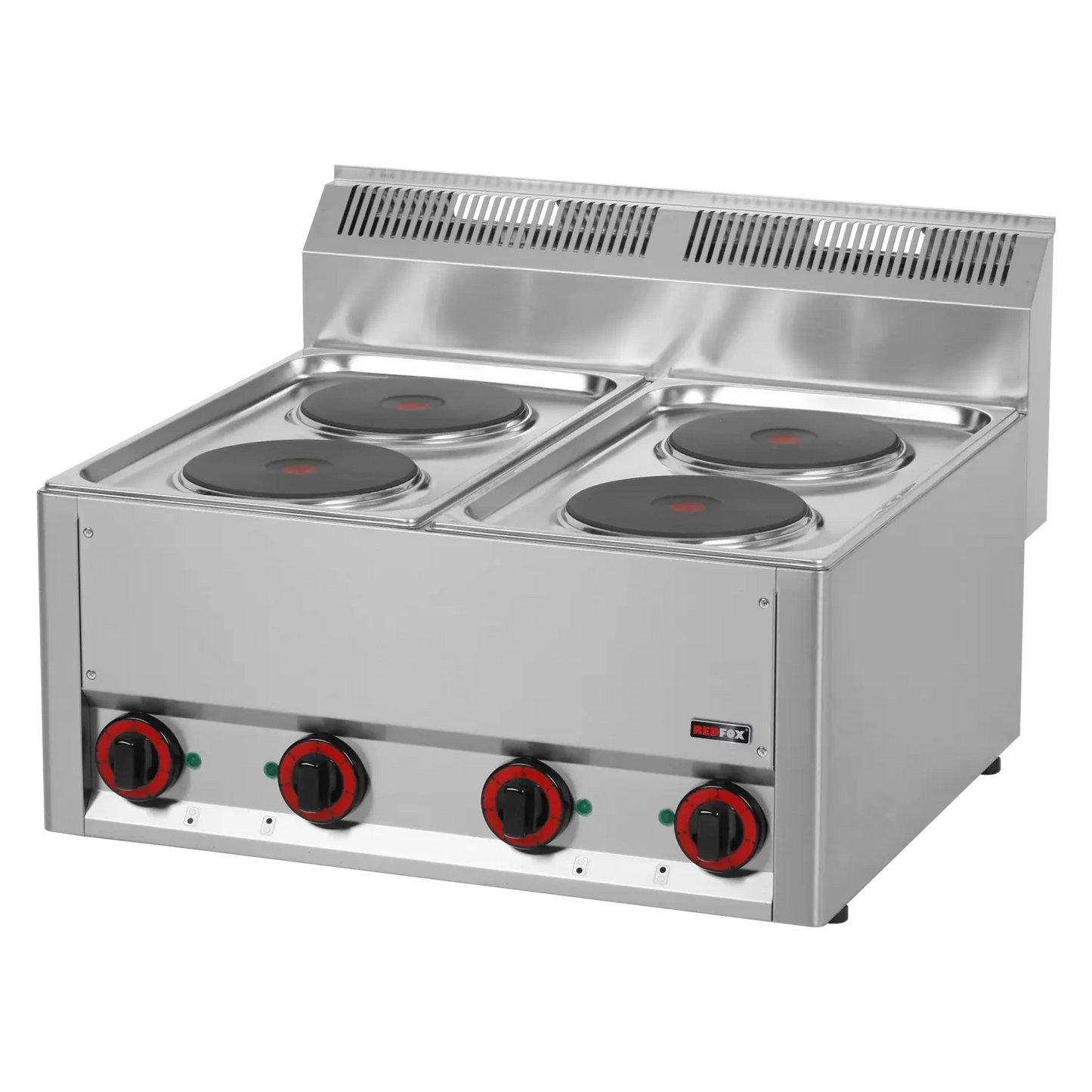 Cooking range electric 4x plate without cabinet 400 V | REDFOX - SP 60 ELS