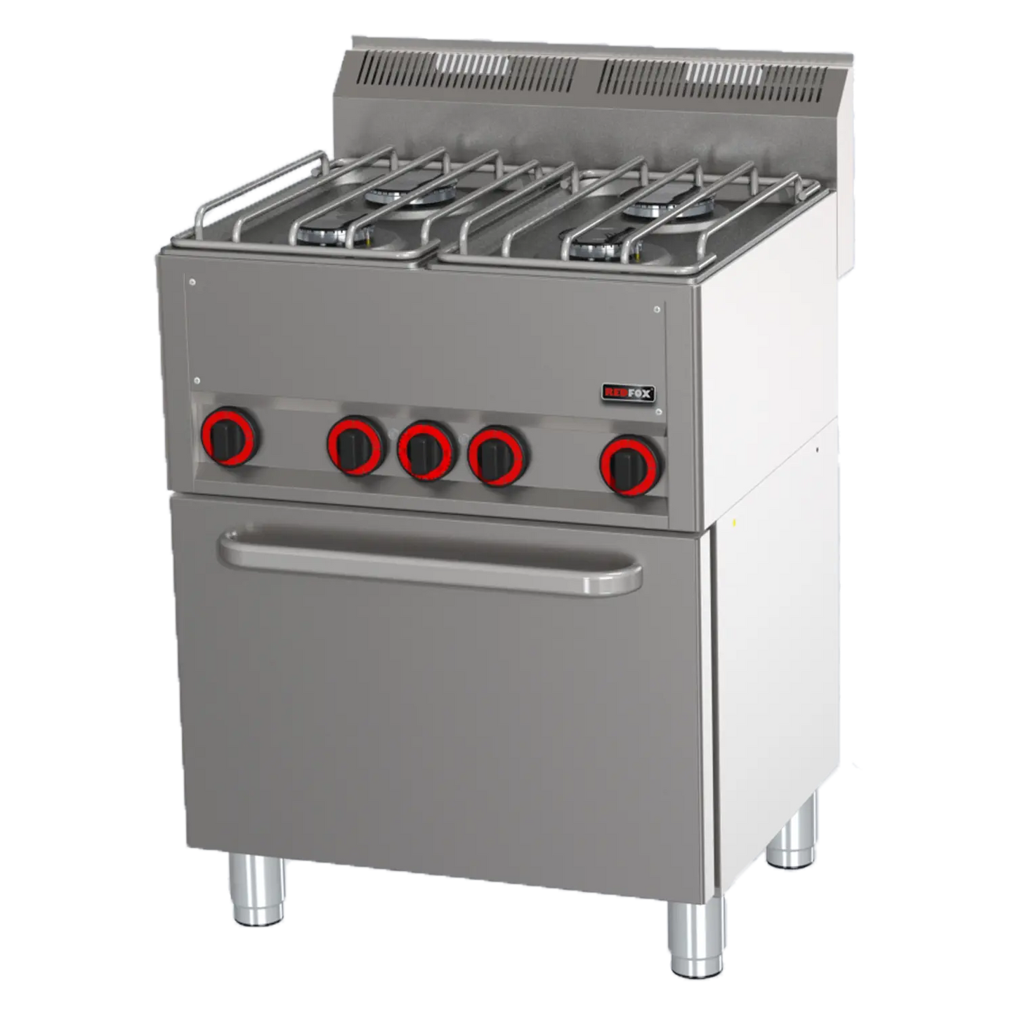 Cooking range combined with electric convection oven GN 1/1 - 4x burner | REDFOX - SPT 60 GL
