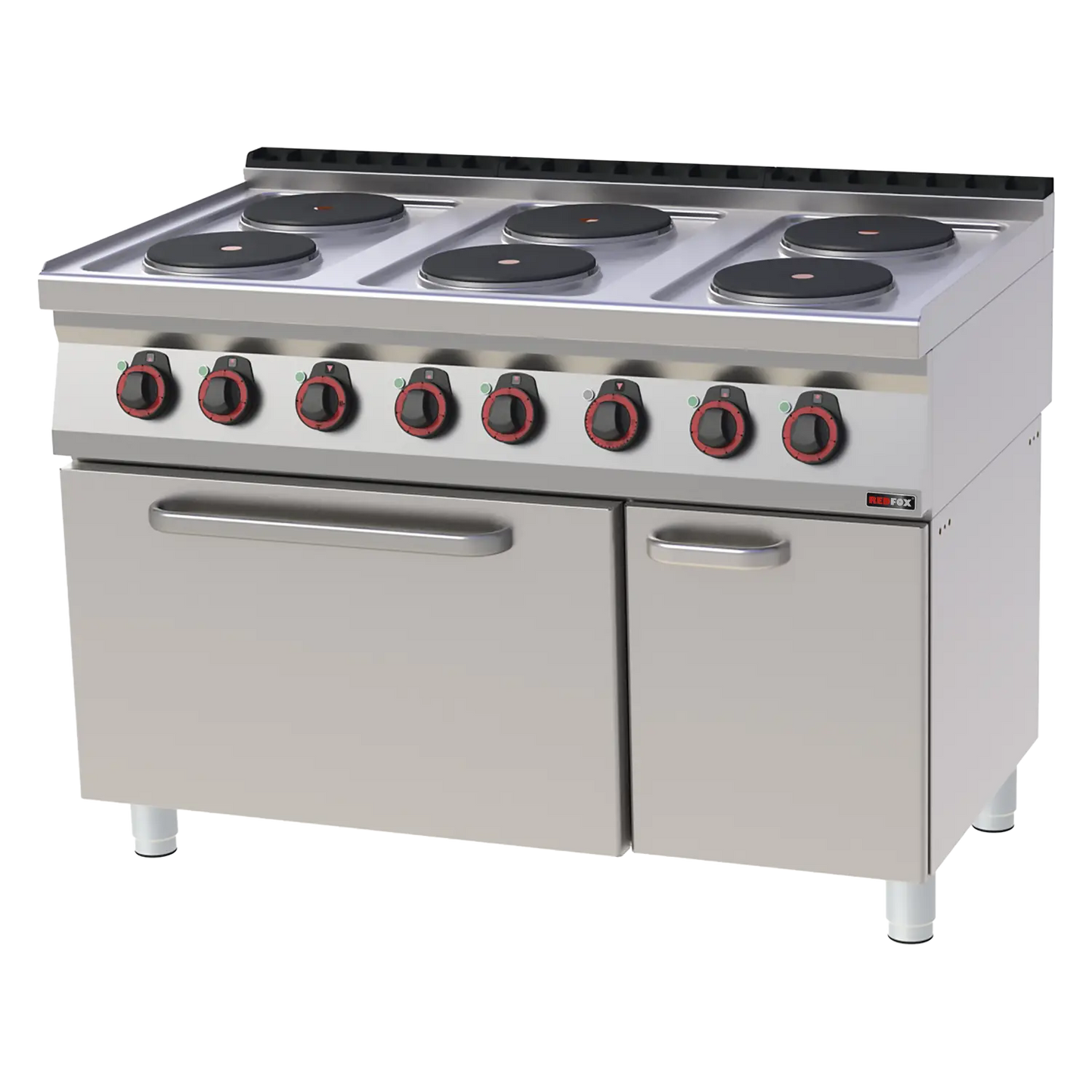 Cooking range electric with static electric oven GN 2/1 - 6x plate 400 V | REDFOX - SPT 70/120-21 E