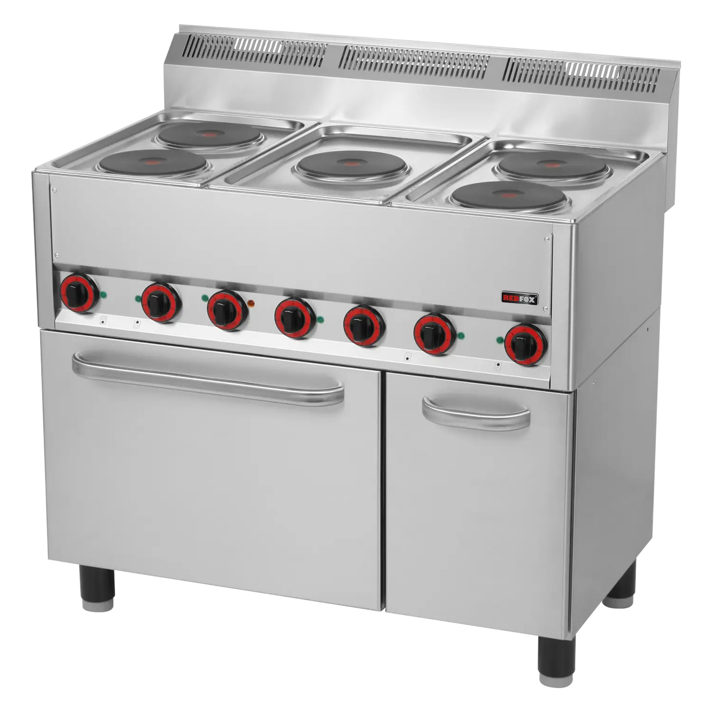 Cooking range electric with electric convection oven GN 1/1 - 5x plate 400 V | REDFOX - SPT 90/5 ELS