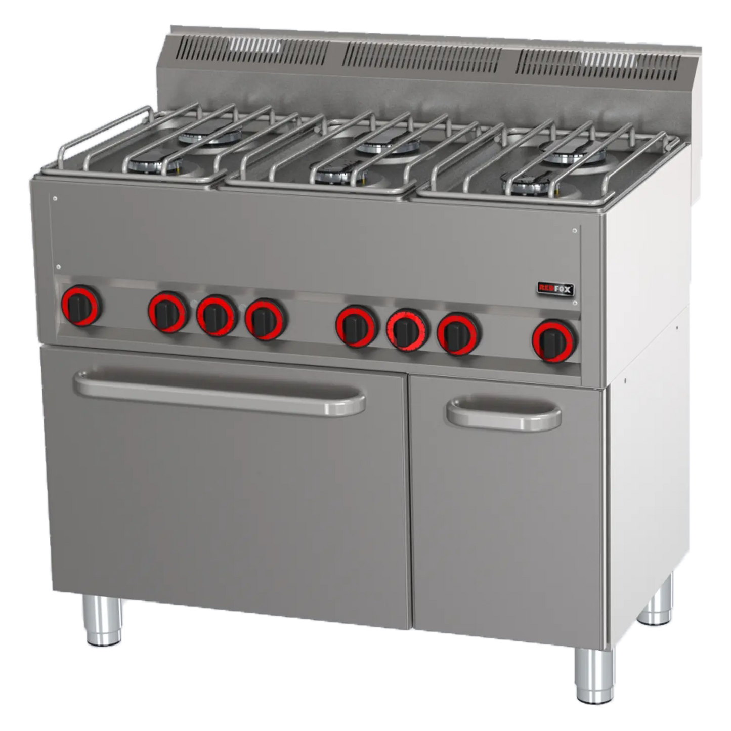 Cooking range combined with electric convection oven GN 1/1 - 6x burner | REDFOX - SPT 90 GL