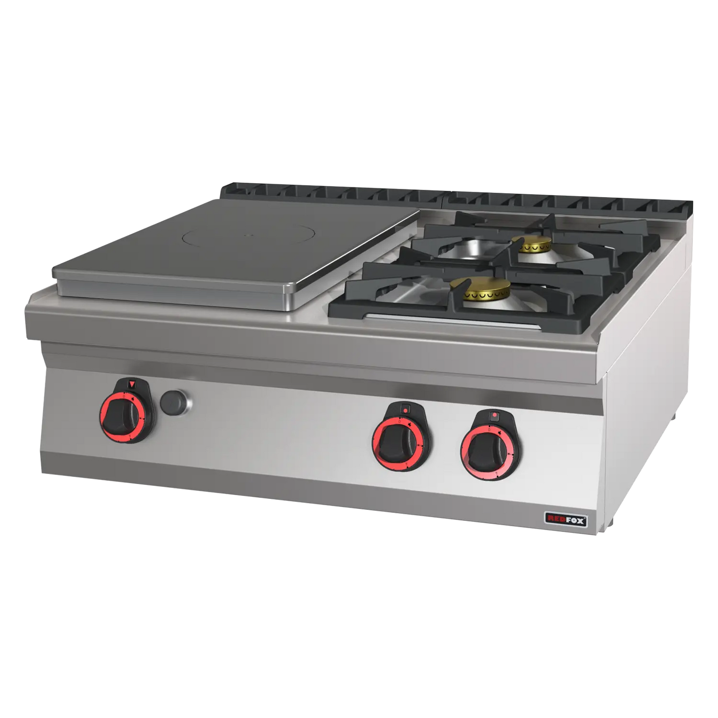 Cooking range solid top gas 3x burner without cabinet | REDFOX - STP 70/08 G