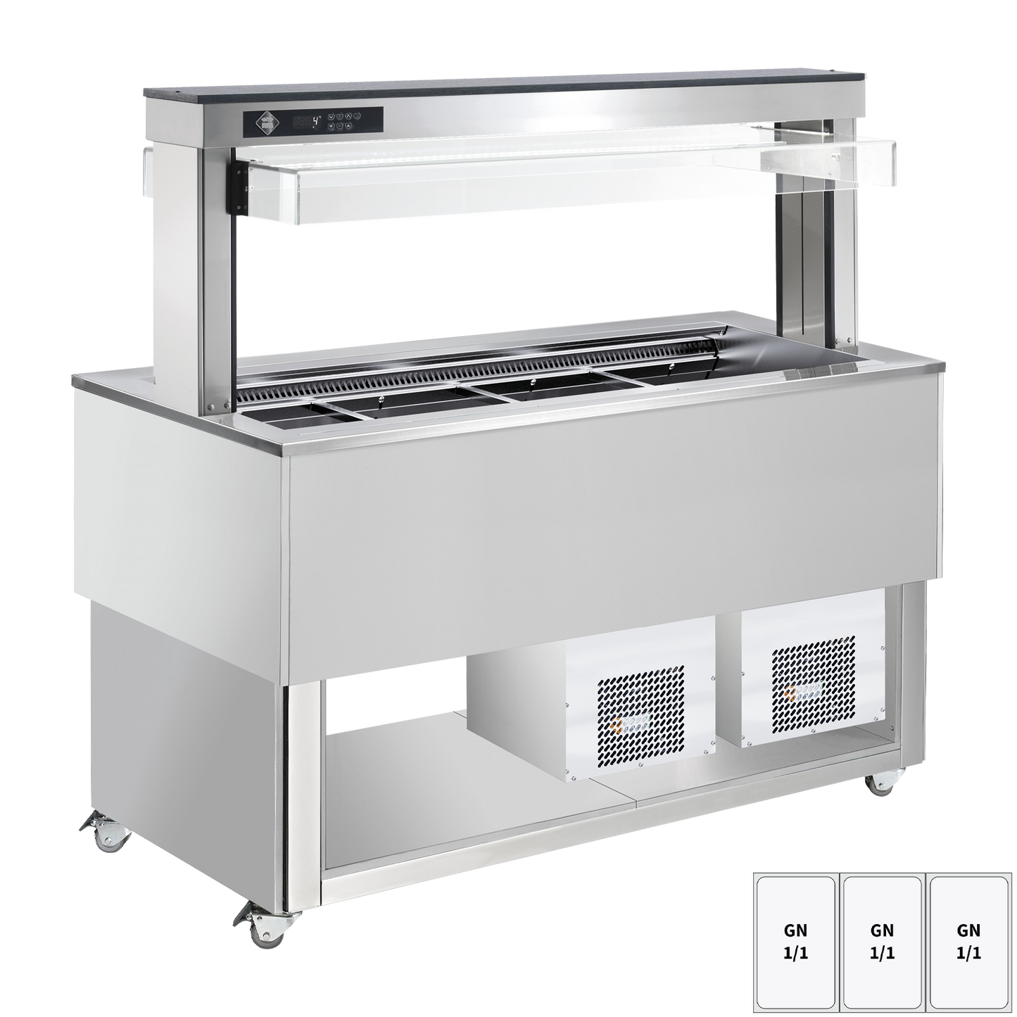 Food display island chilled, adjustable GN 3-1/1 RAL | RM - TR BLUE+ 3R