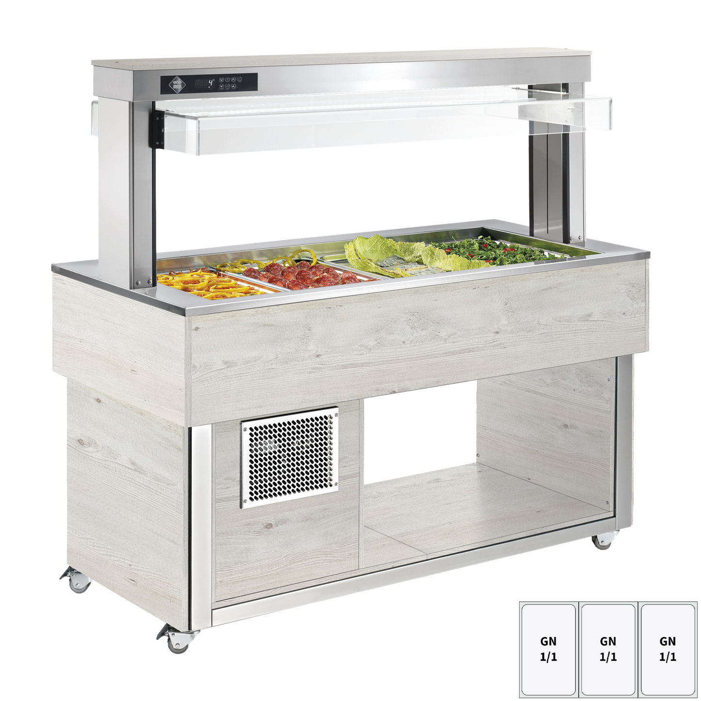 Food display island chilled GN 3-1/1 - 200 mm, Hemlock | RM - TR GREEN+ 3H