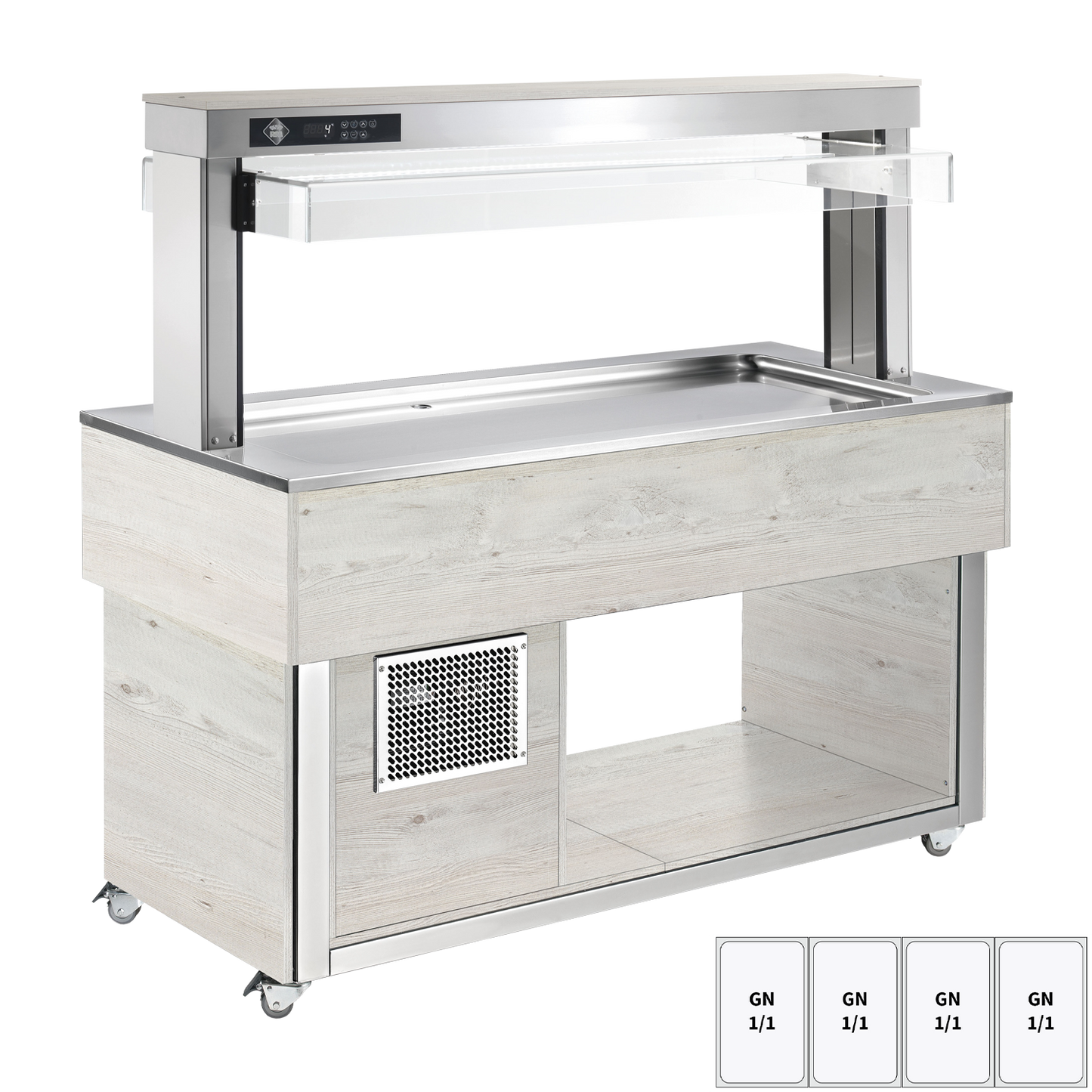 Food display island chilled GN 4-1/1 - 30 mm, Hemlock | RM - TR LIME+ 4H