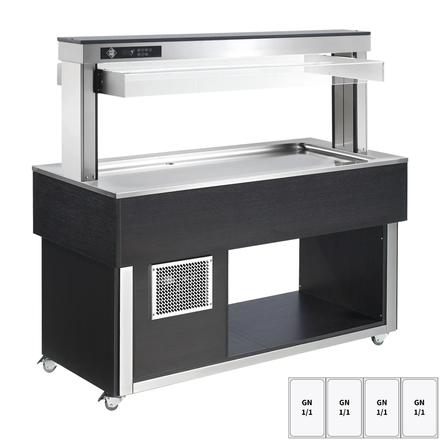 Food display island chilled GN 4-1/1 - 30 mm, Wenge | RM - TR LIME+ 4W