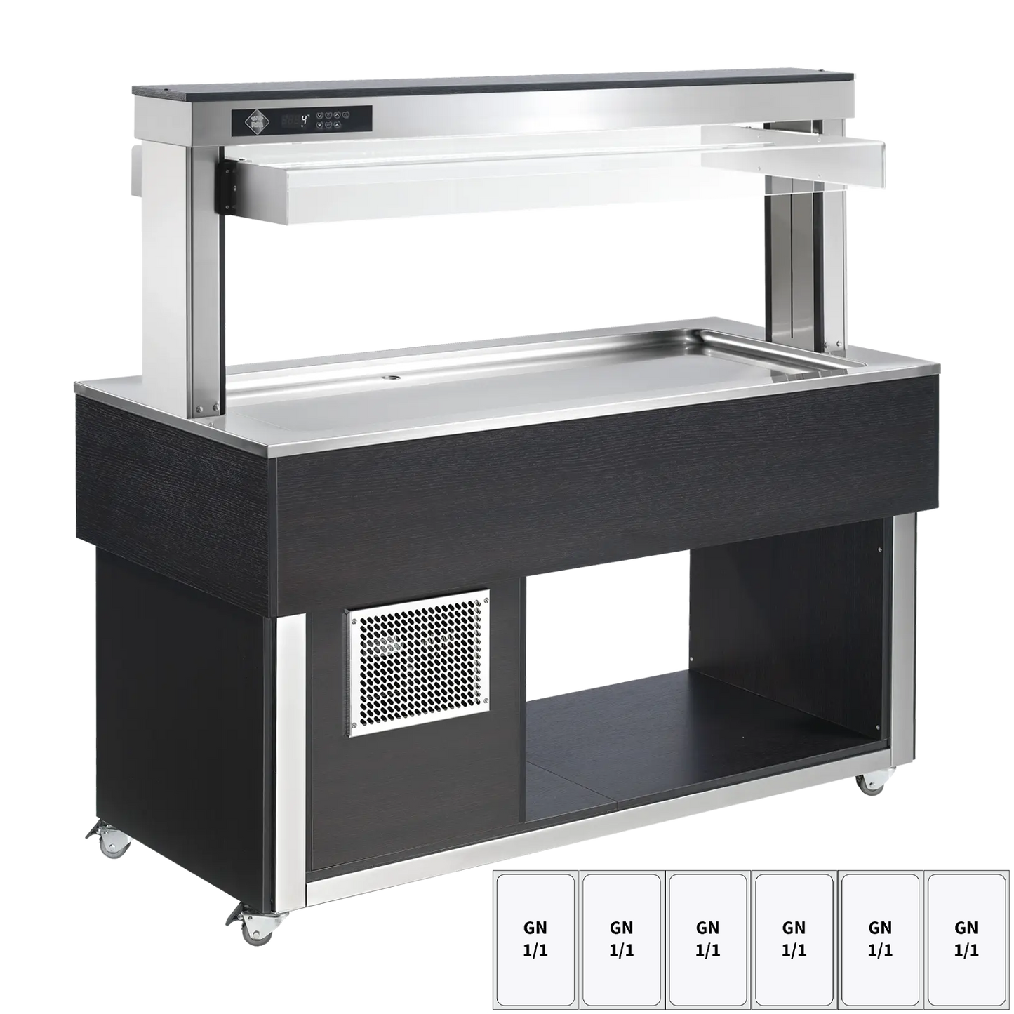 Food display island chilled GN 6-1/1 - 30 mm, Wenge | RM - TR LIME+ 6W
