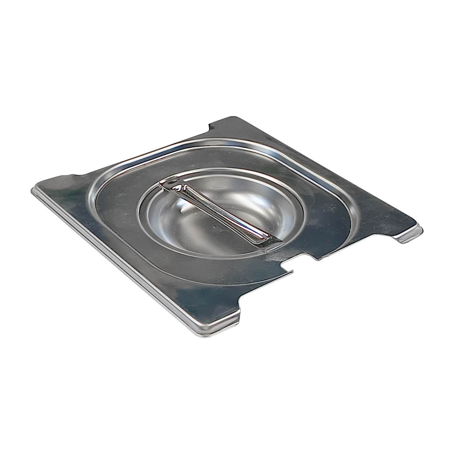 Lid GN 1/6 notched for spoon handles stainless steel | REDFOX - VGN 1/6 NU