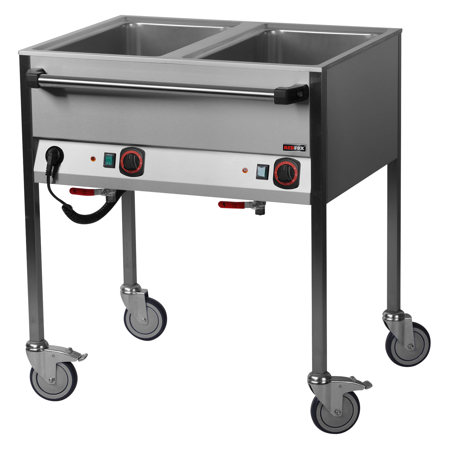 Bain marie electric GN 2-1/1 controllers on longer side | REDFOX - VLPD 2120