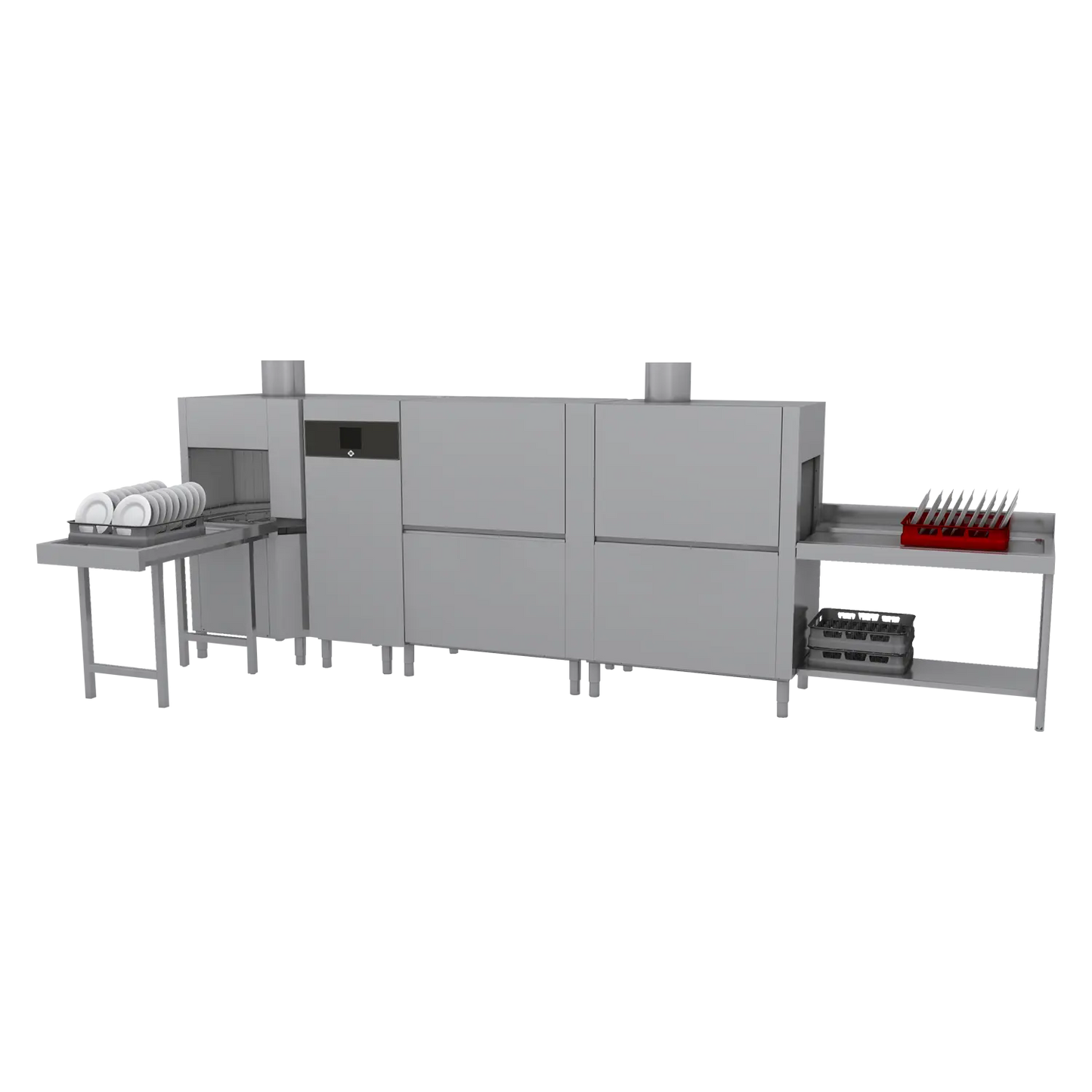 Rack conveyor dishwasher 270, cold water, left exit, corner dryer | RM - XT 270 L U Y