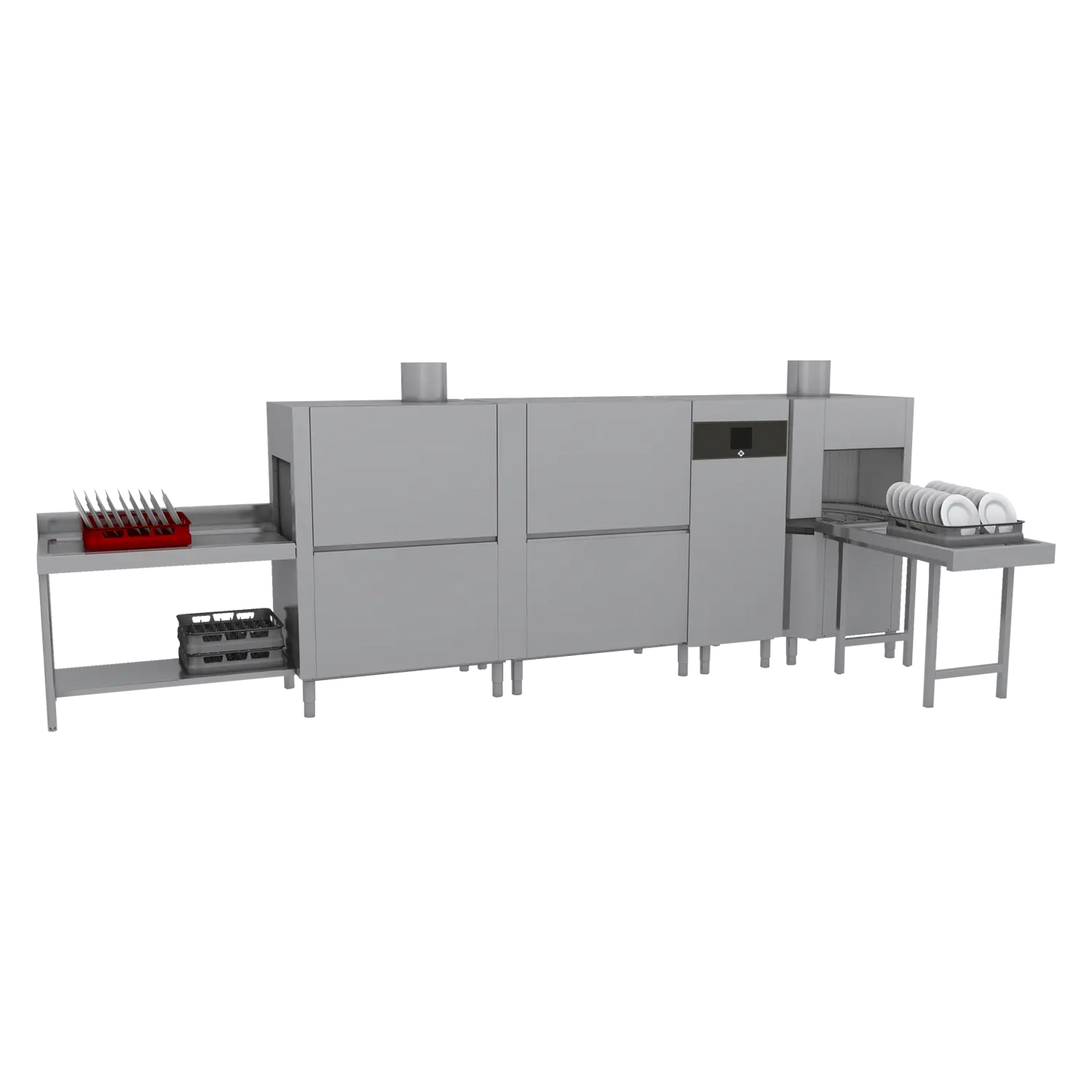 Rack conveyor dishwasher 270, cold water, right exit, corner dryer, heat recovery system | RM - XT 270 R Z U Y
