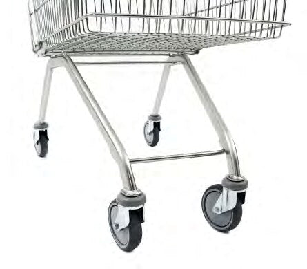 Damix Shopping Trolley Avant 140, 136 L, 136 kg — wheel and chassis detail
