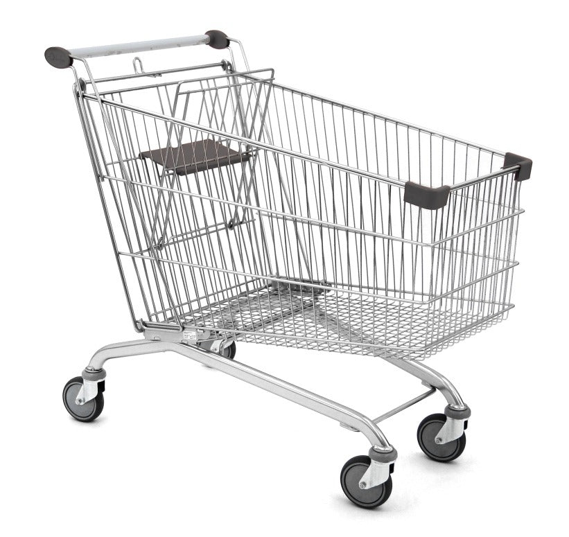 Damix Shopping Trolley Avant 210P with Multi-Pack Shelf, 203 L — front three-quarter view