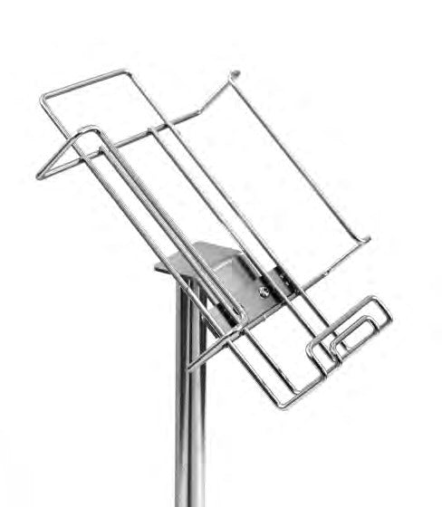 Damix Brochure Holder A4 & A5, Complete Stand Set — brochure holder mounted on a stand