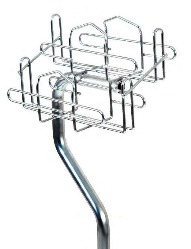 Damix Double Basket for Plastic Bags — double basket, three-quarter view